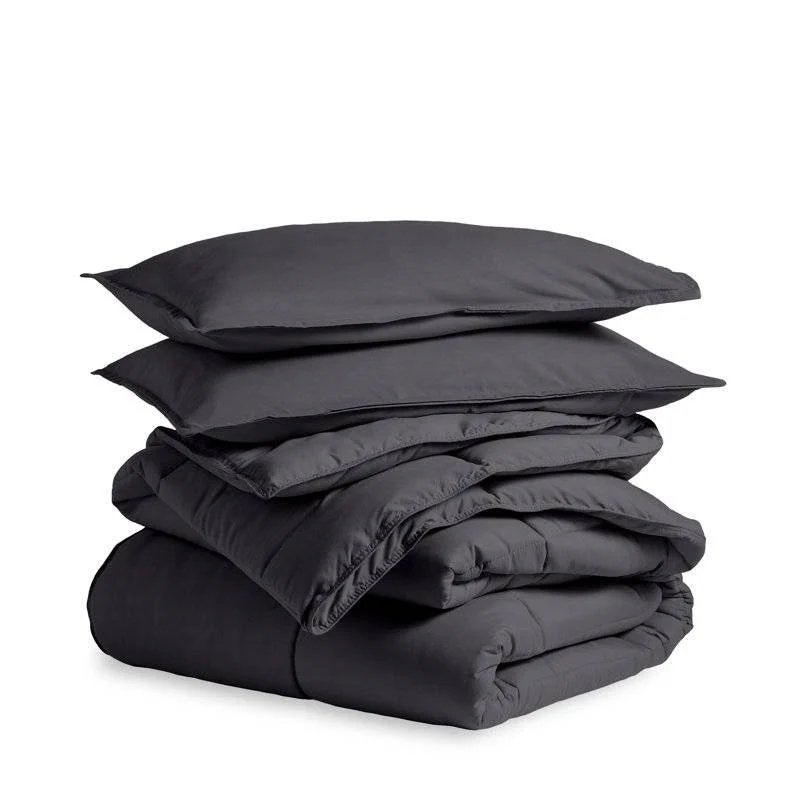 Twin/Twin XL Size All Season Super Soft Down Alternative Comforter Set Grey - Image 2