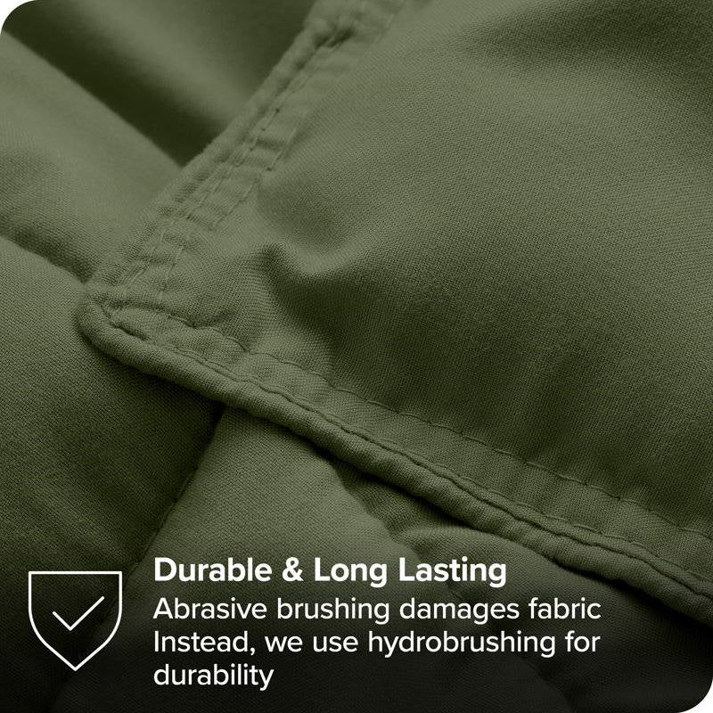 Twin/Twin XL size Super Soft Down Alternative Comforter Set in Olive Green - Image 4