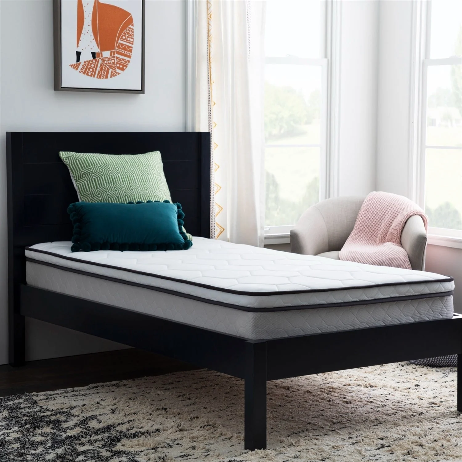Twin XL size 8-inch Plush Memory Foam Innerspring Hybrid Mattress - Image 3