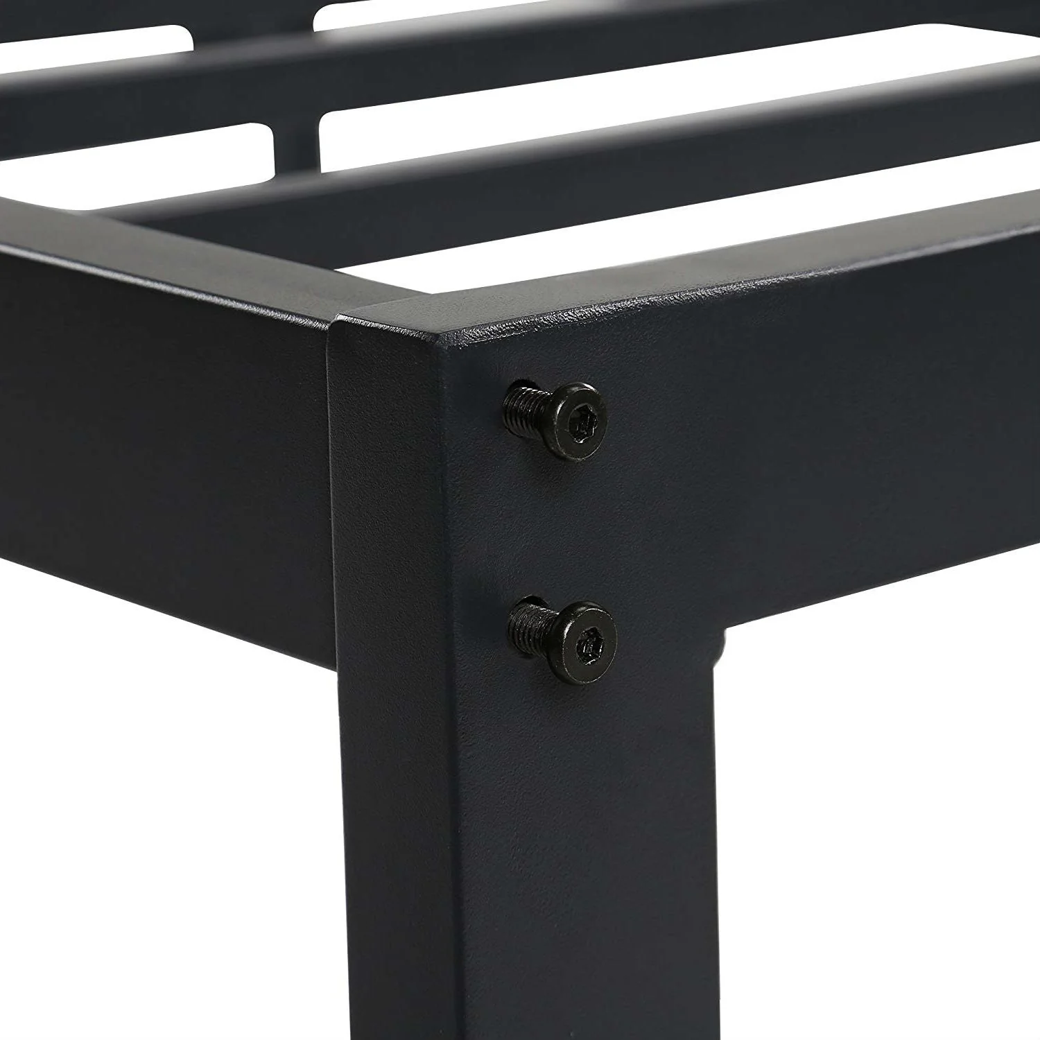Twin XL size Heavy Duty Black Metal Platform Bed Frame - Image 3