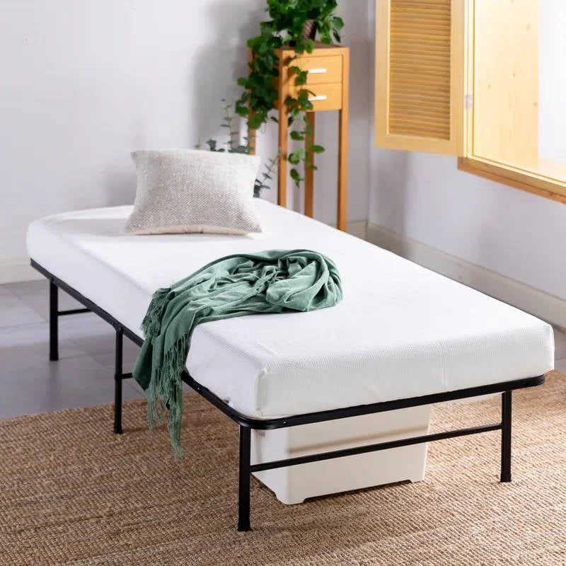 Twin XL size Metal Bed Frame with Bamboo Wood Slats - Image 4
