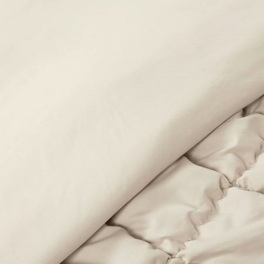 Twin/XL Soft Lightweight Puff Textured 2-Piece Comforter Set in Neutral Tan - Image 4