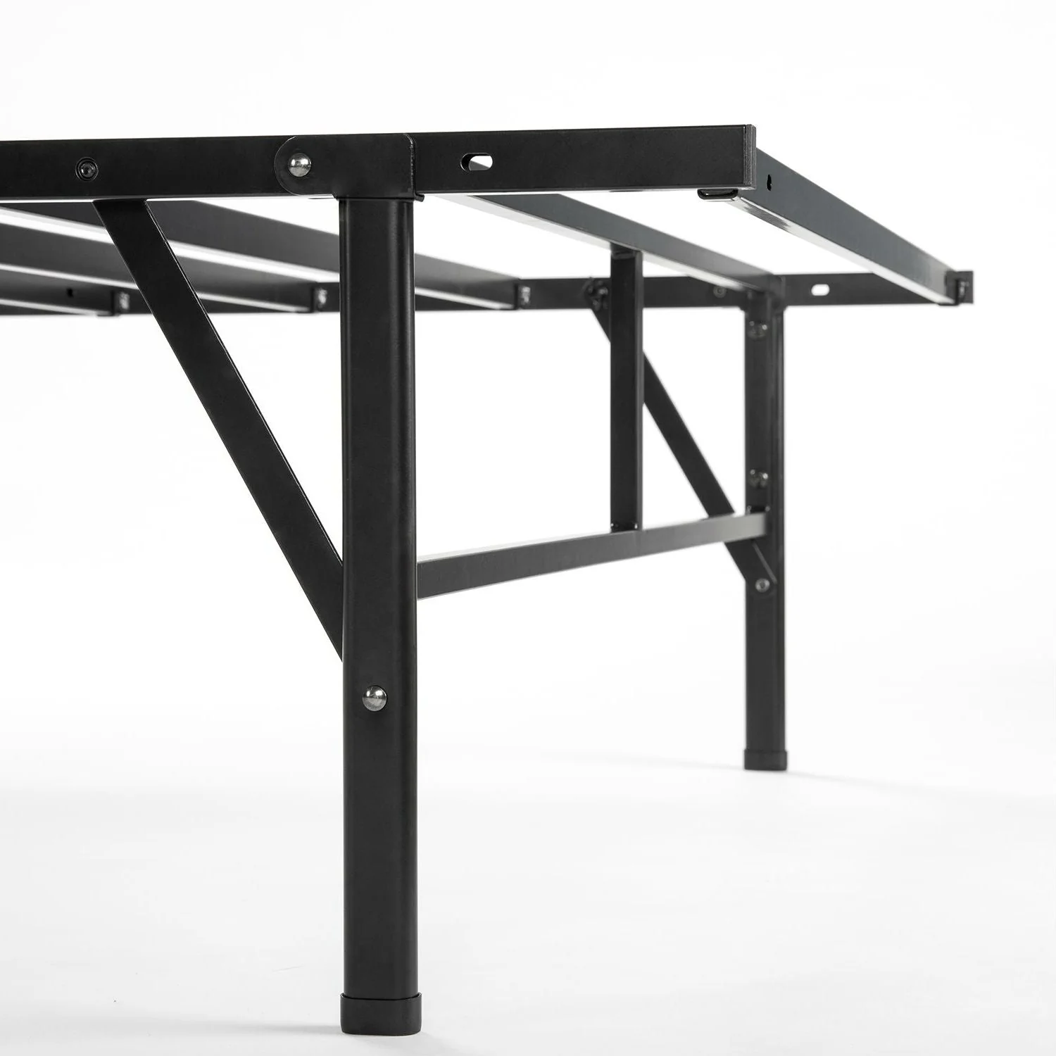 Twin XL Sturdy Metal Platform Bed Frame in Black - Image 3
