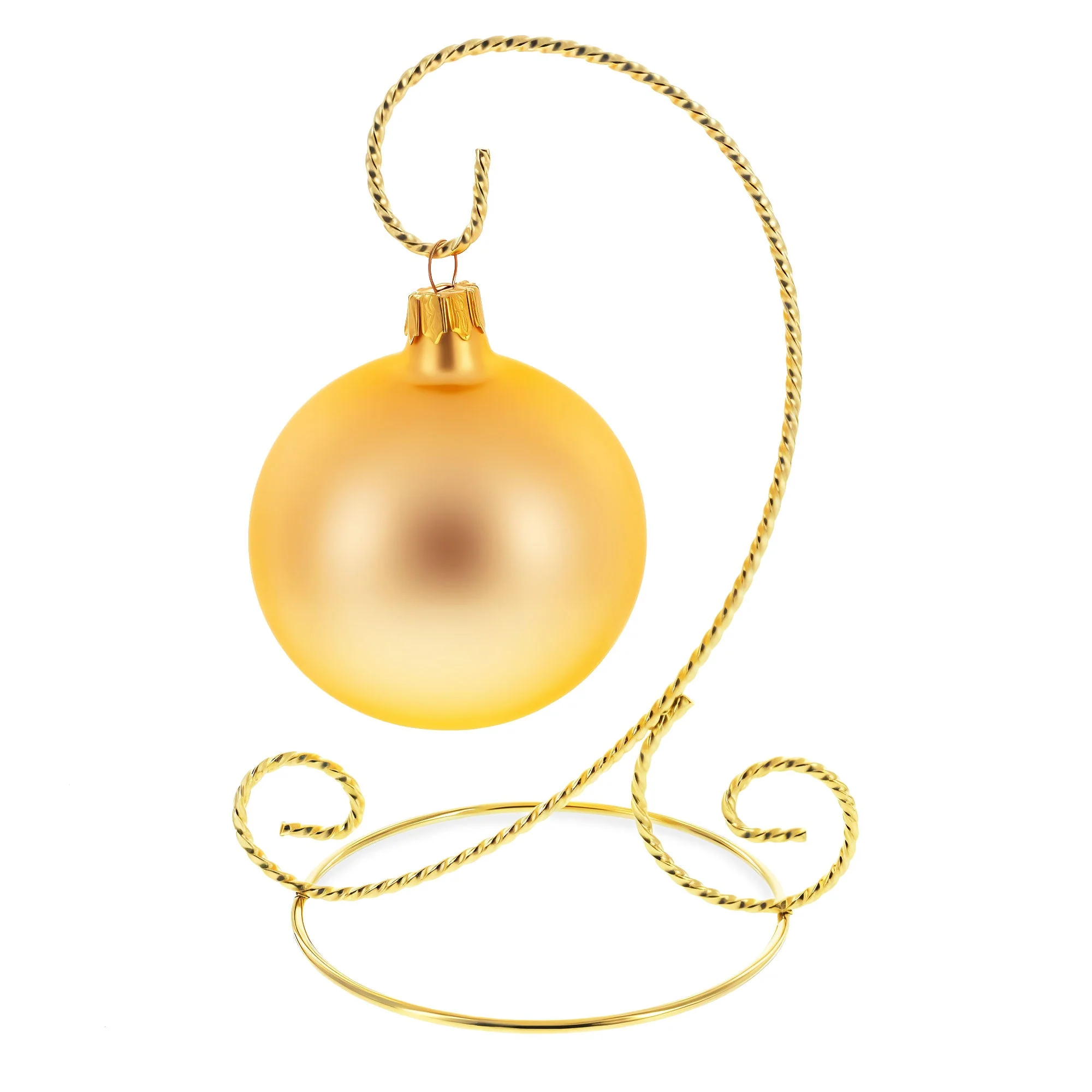 Twisted Wire Gold Metal Ornament Stand Display 7.2 Inches (Taiwan) - Image 2