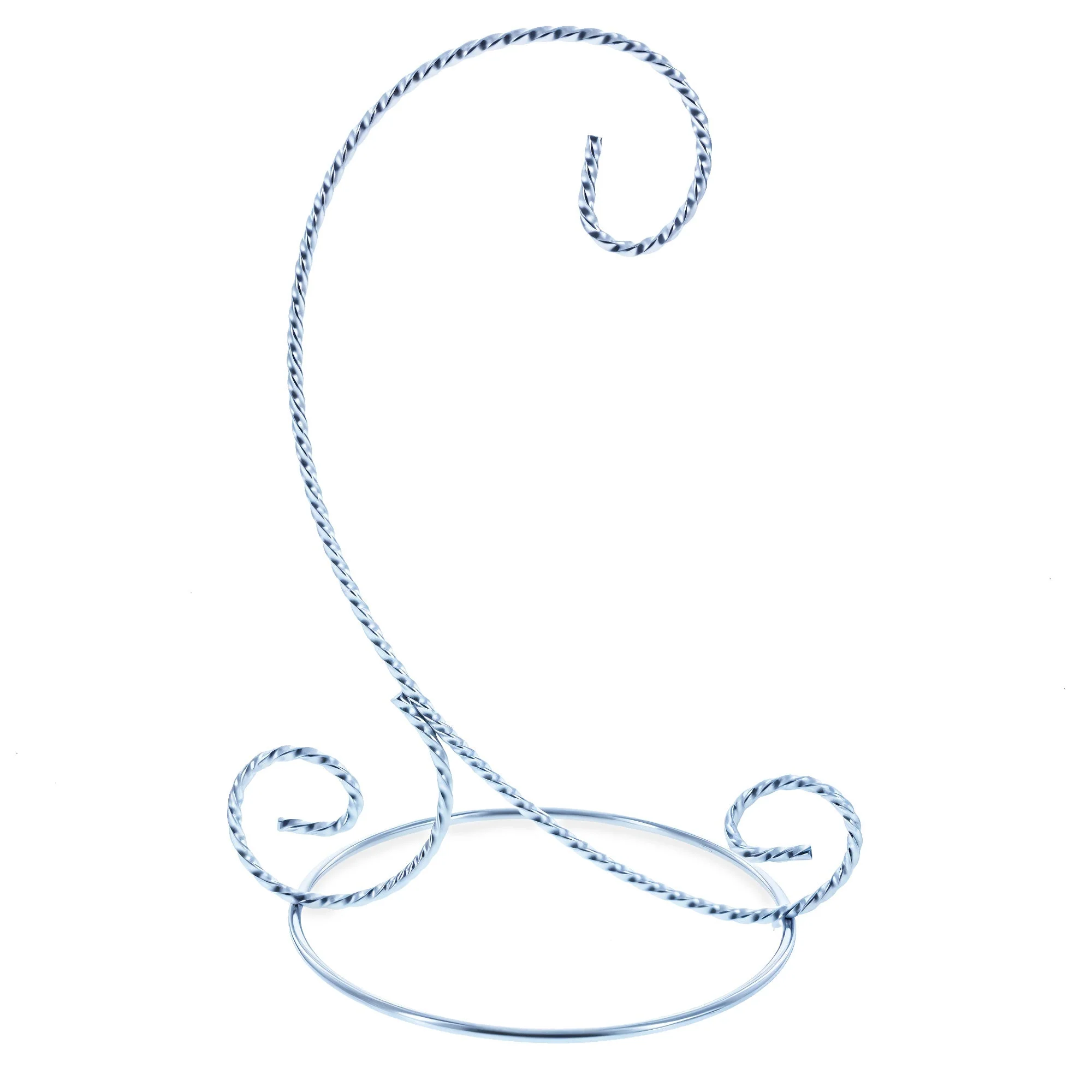 Twisted Wire Silver Metal Ornament Stand Display 7.2 Inches (Taiwan) - Image 4