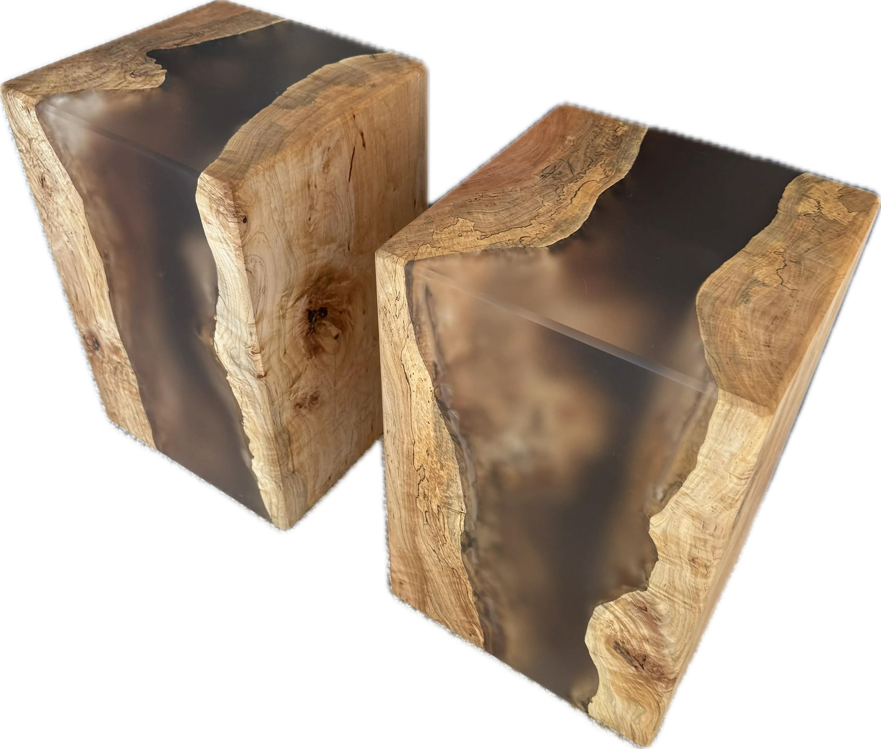 Two Chunky End Tables - Image 2