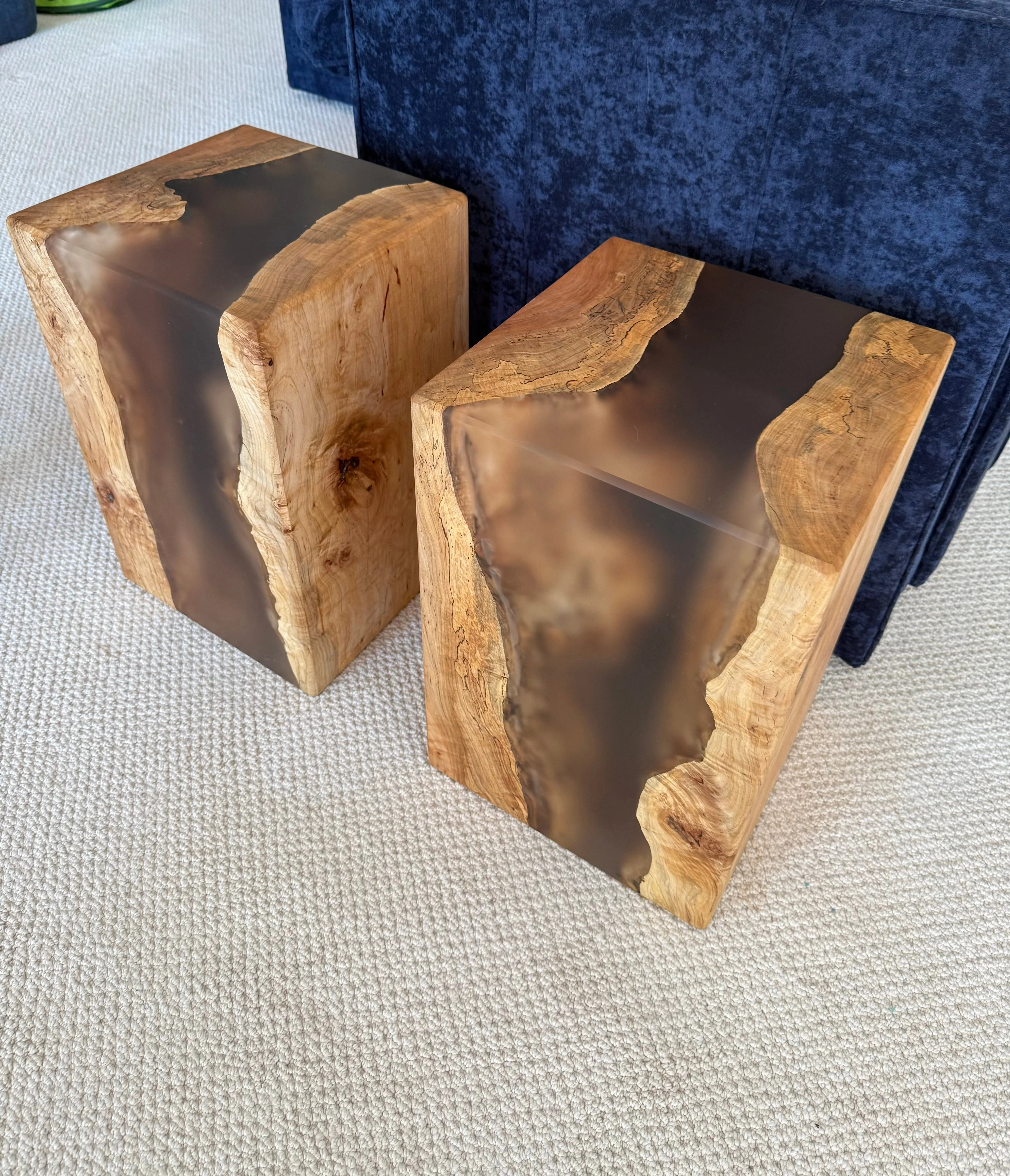 Two Chunky End Tables - Image 3
