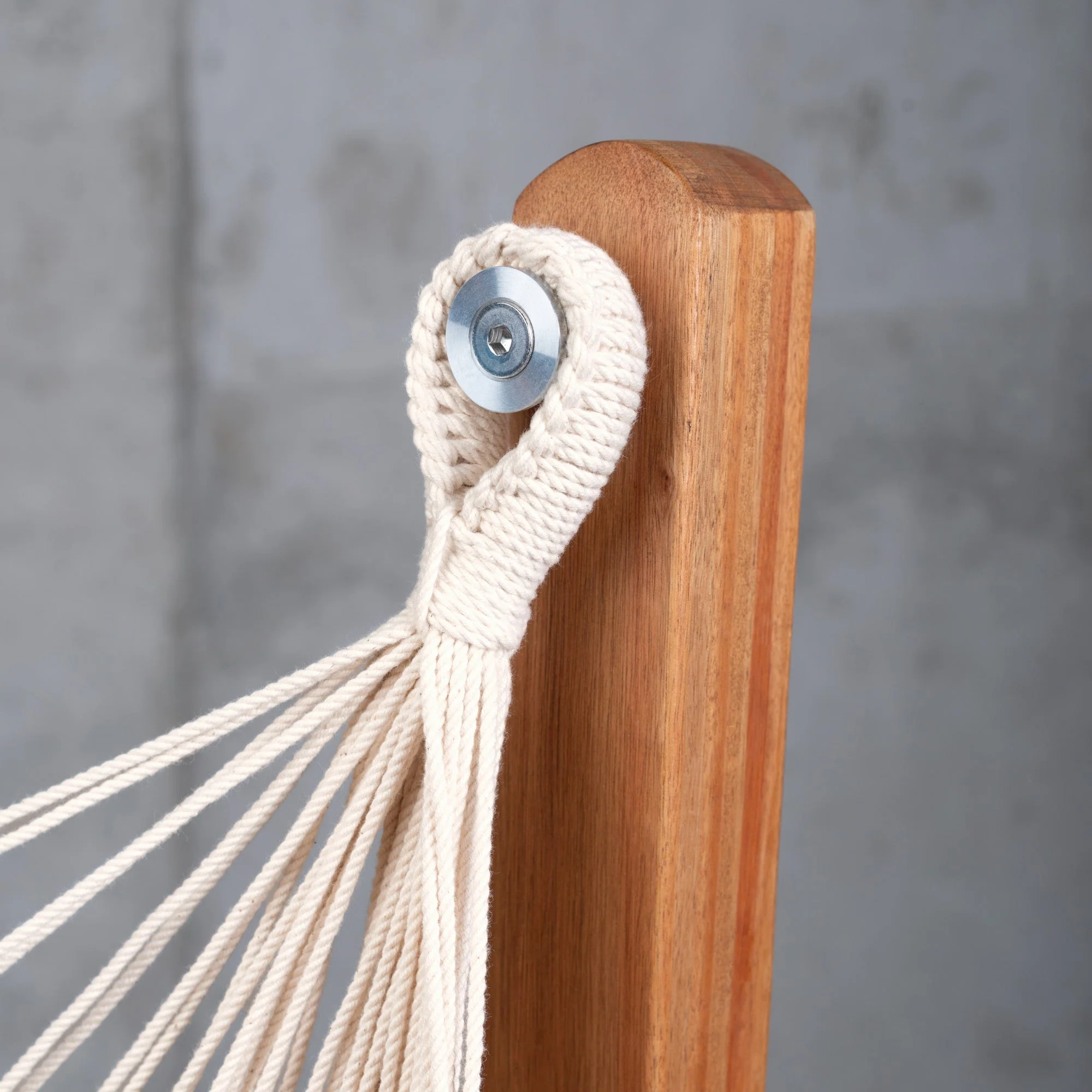 Udine Organic Azure - Organic Cotton Hammock Chair with FSC® certified Eucalyptus Stand - Image 2