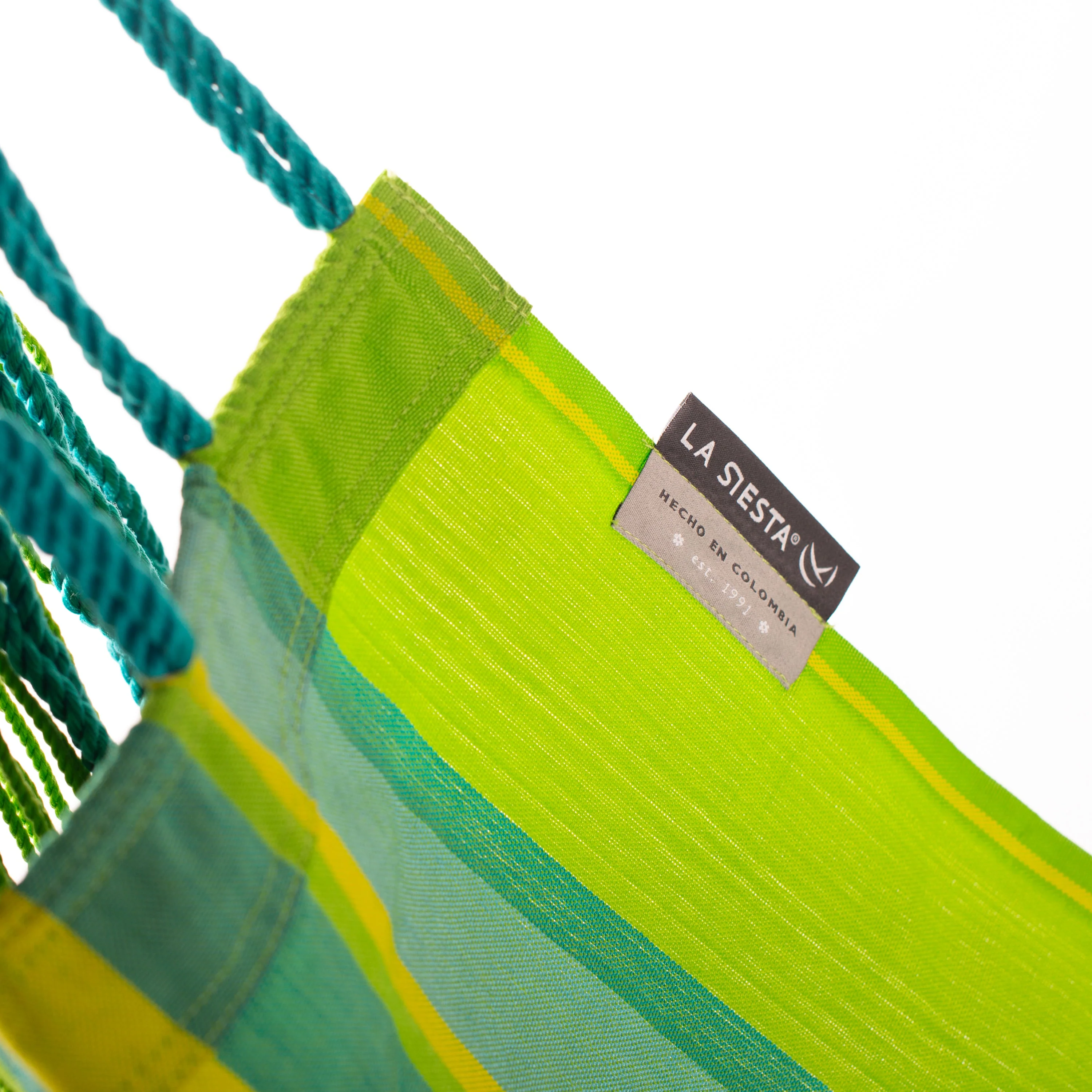 Udine Outdoor Lime - Weather-Resistant Hammock Chair with FSC® certified Eucalyptus Stand - Image 3