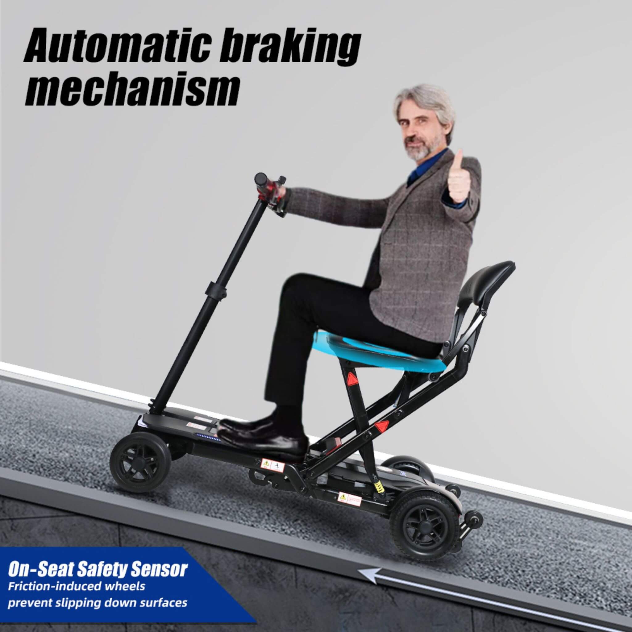 Ultra Lightweight 4-Wheel Folding Mobility Scooter With Remote For Adults And Elderly (SAK58976) - Image 6