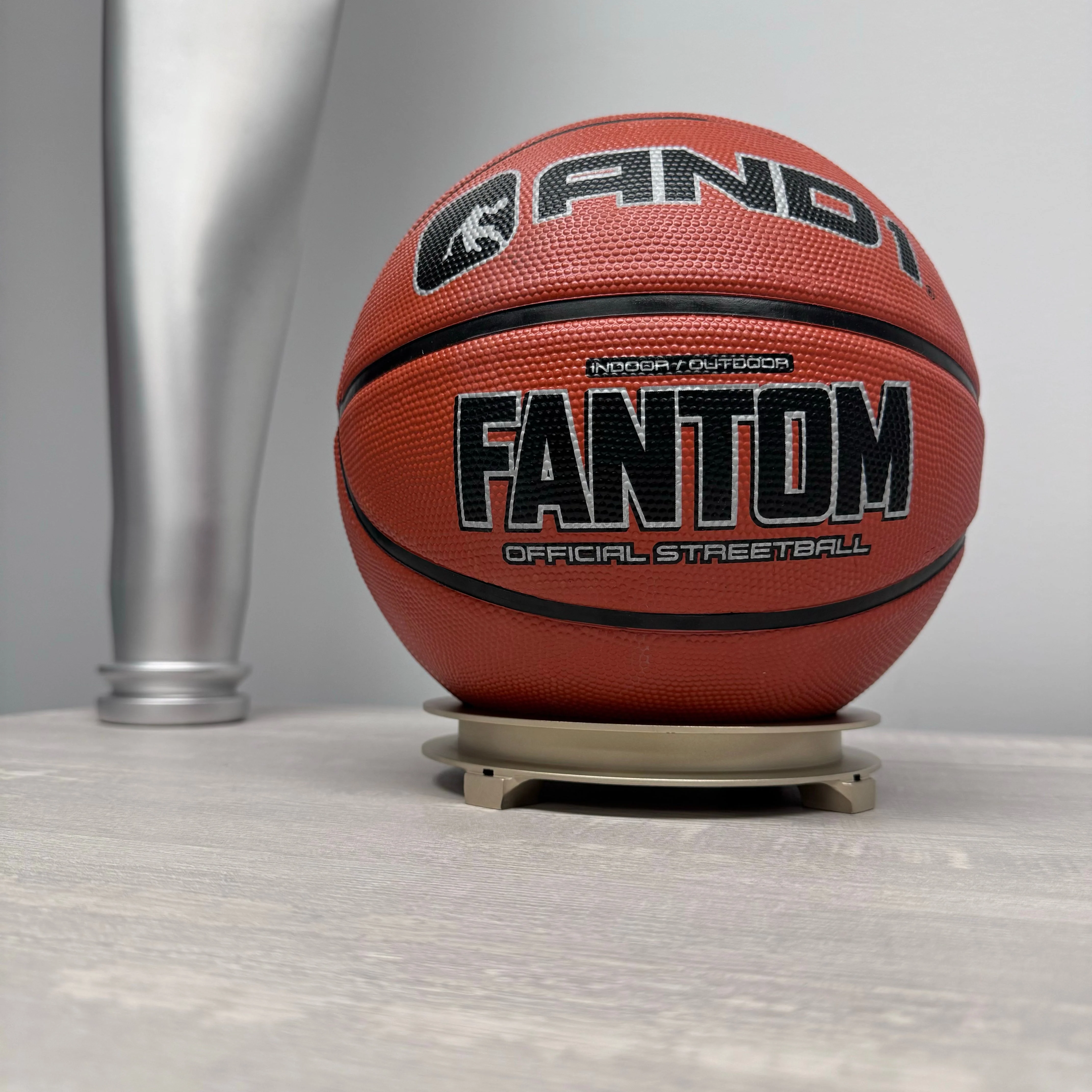 Ultra Premium Satin Brass Signed Basketball Volleyball Soccer Bowling Ball Display Stand - Image 2
