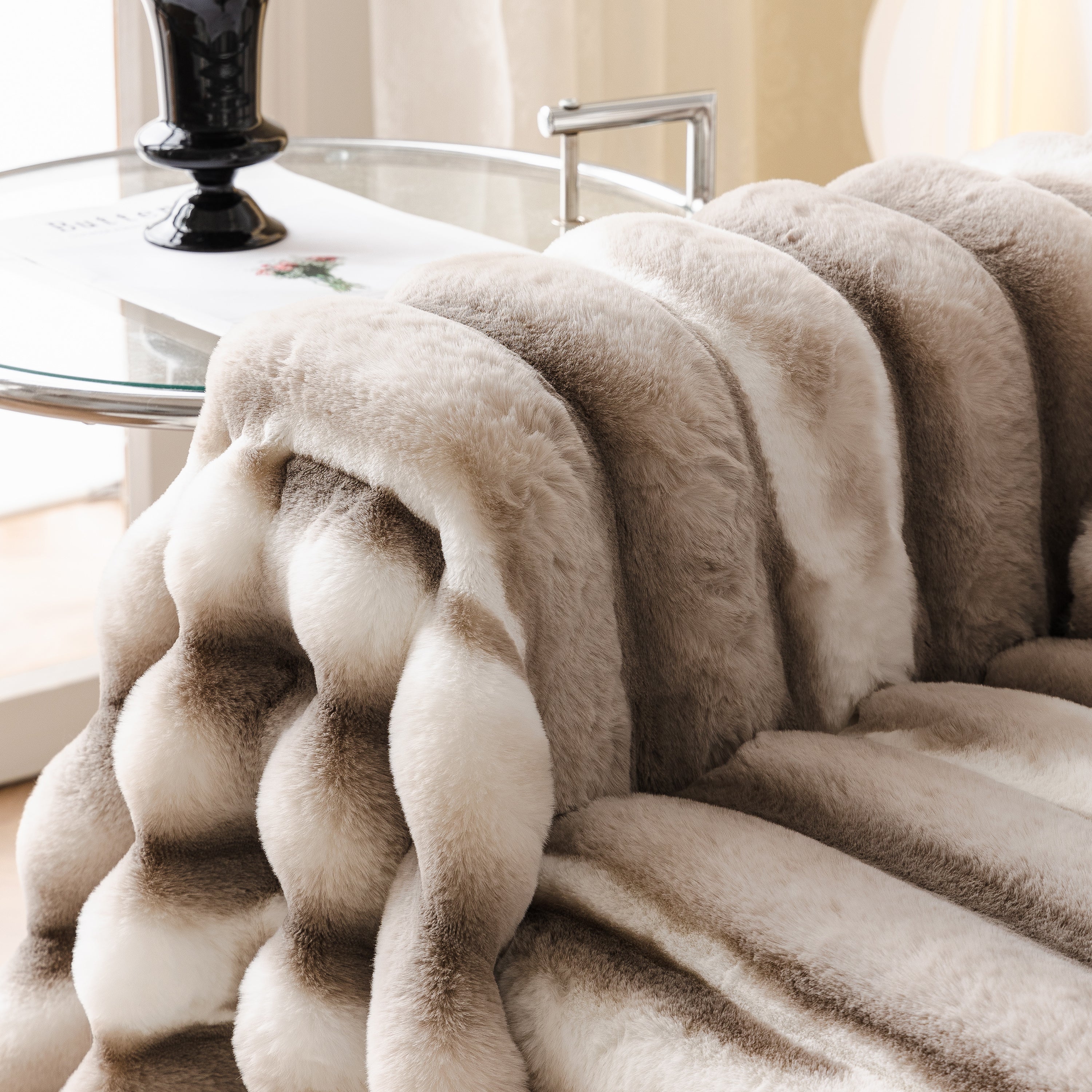 Ultra Soft Faux Fur Couch Cover – Large, Fluffy, and Elegant Sofa Throw Blanket - Image 111