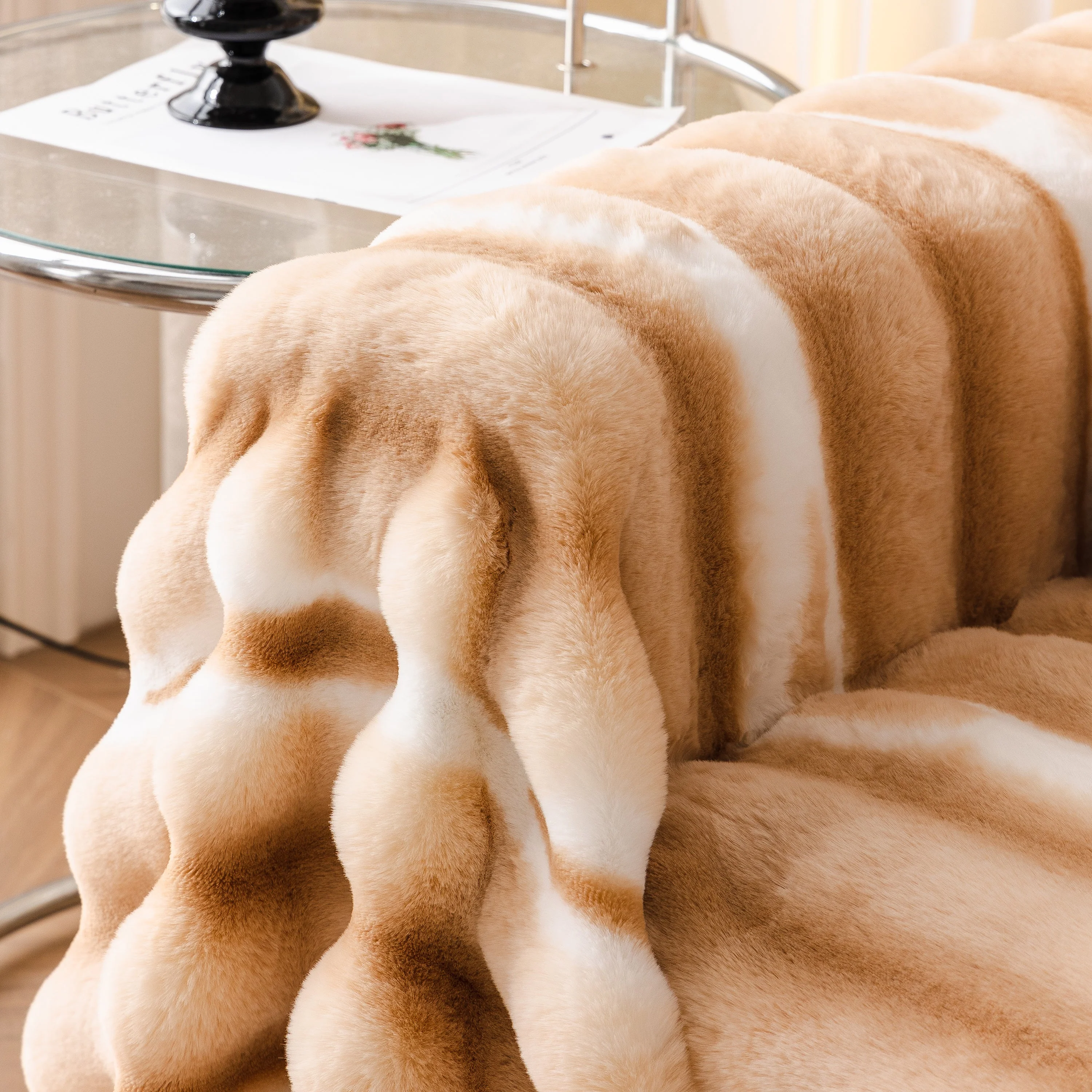 Ultra Soft Faux Fur Couch Cover – Large, Fluffy, and Elegant Sofa Throw Blanket - Image 175