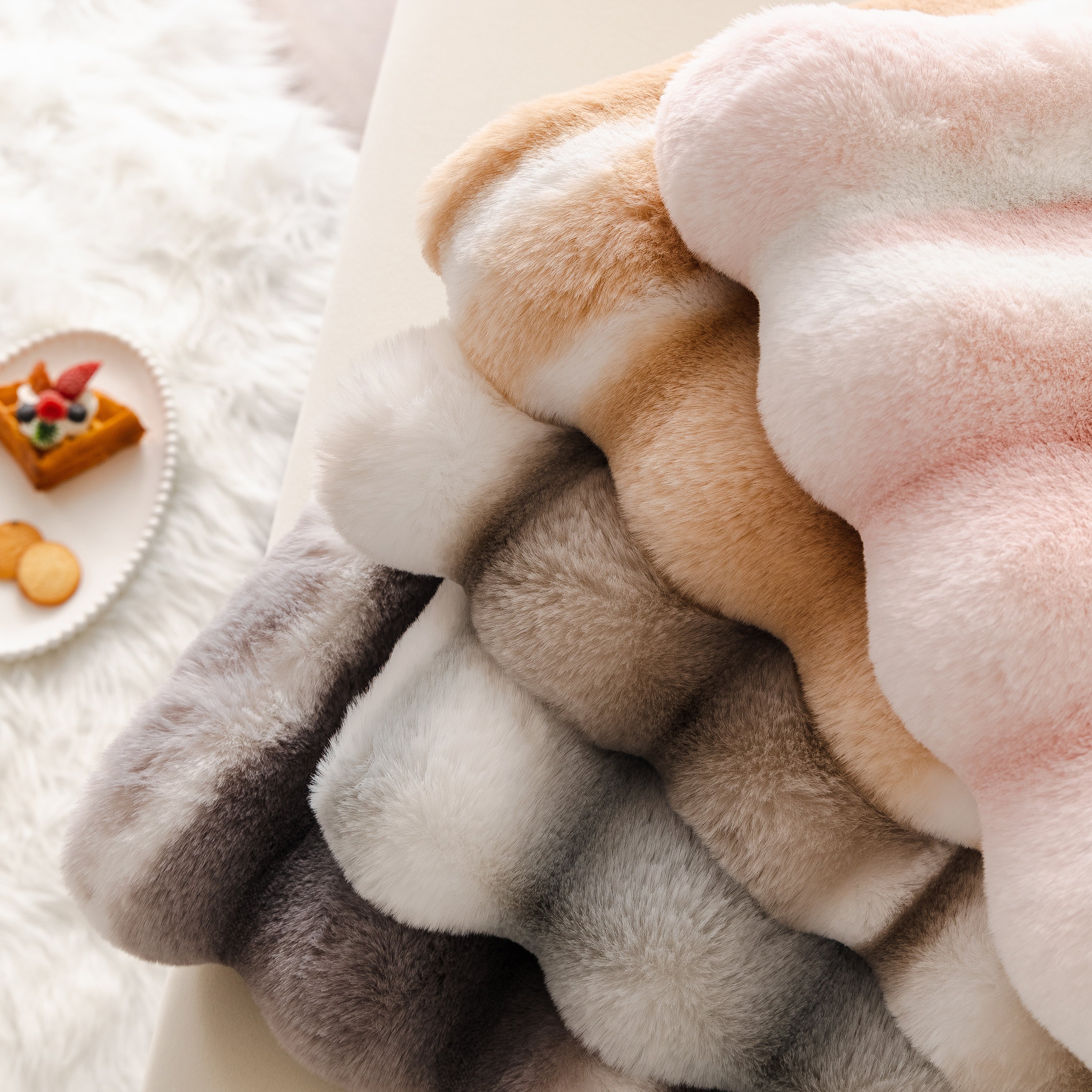 Ultra Soft Faux Fur Couch Cover – Large, Fluffy, and Elegant Sofa Throw Blanket - Image 45