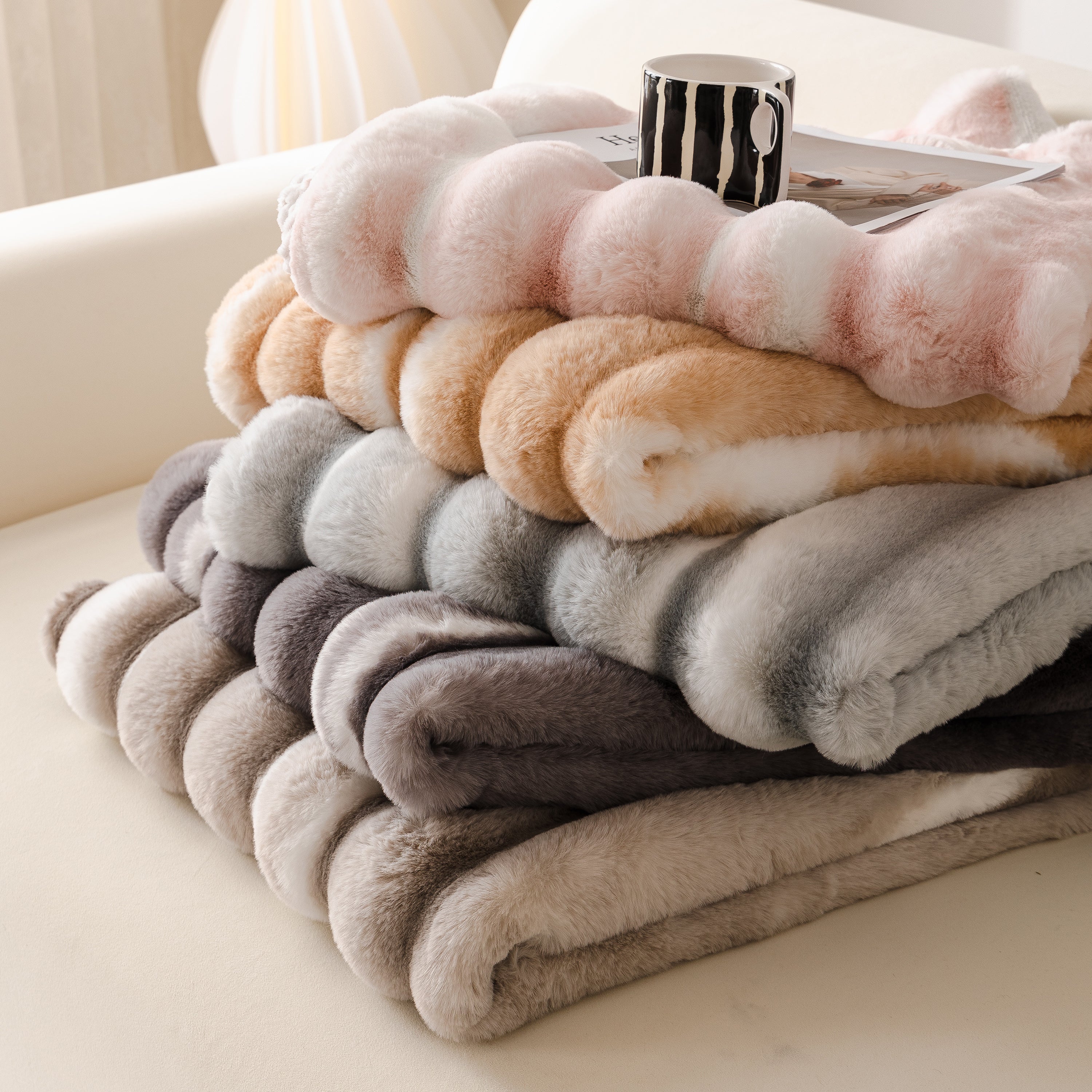 Ultra Soft Faux Fur Couch Cover – Large, Fluffy, and Elegant Sofa Throw Blanket - Image 46