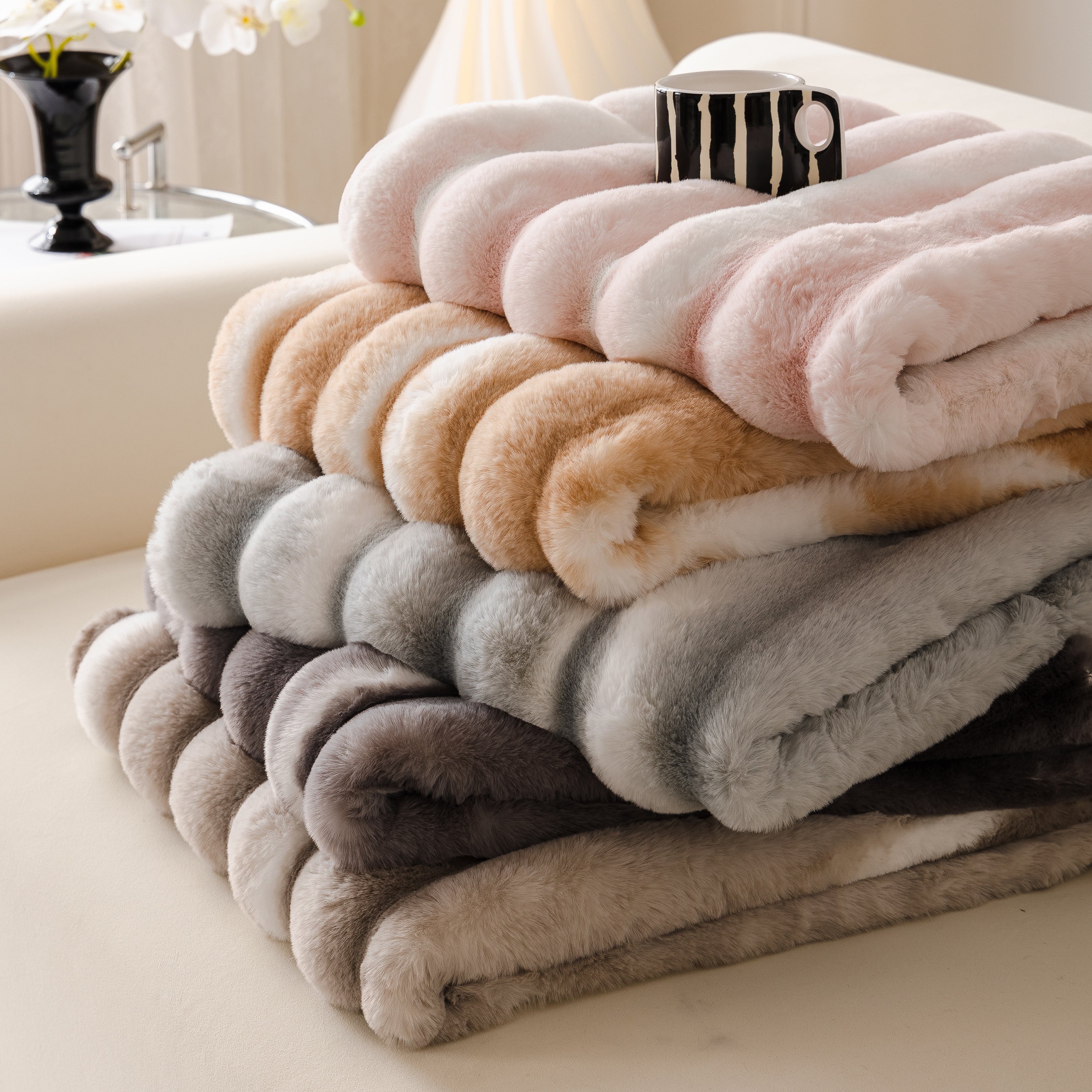 Ultra Soft Faux Fur Couch Cover – Large, Fluffy, and Elegant Sofa Throw Blanket - Image 47