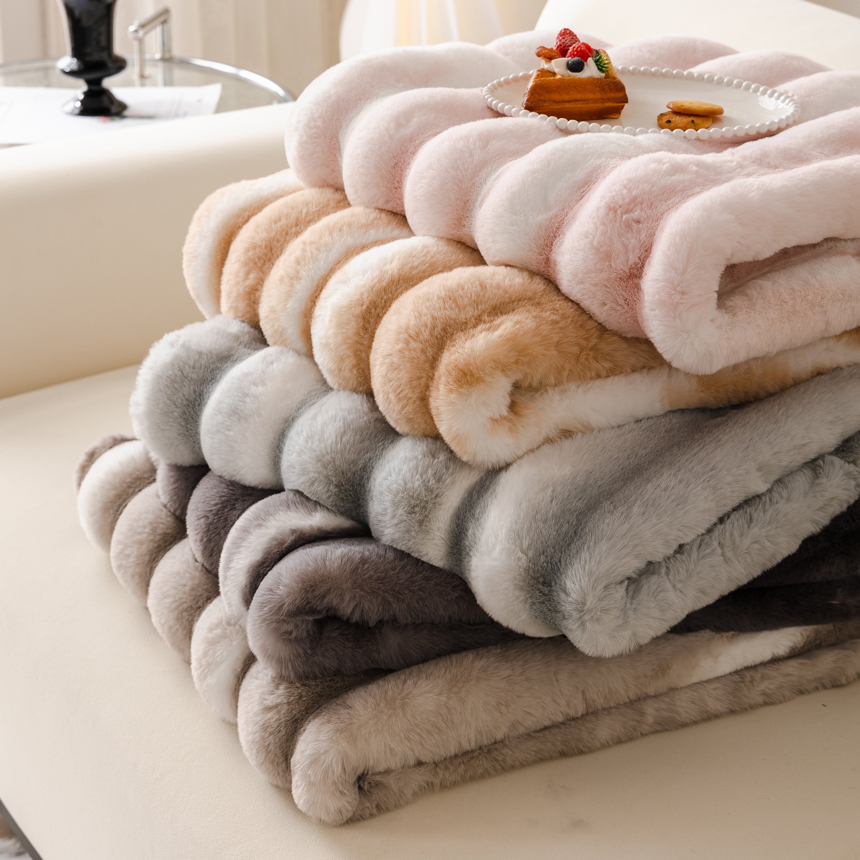 Ultra Soft Faux Fur Couch Cover – Large, Fluffy, and Elegant Sofa Throw Blanket - Image 48