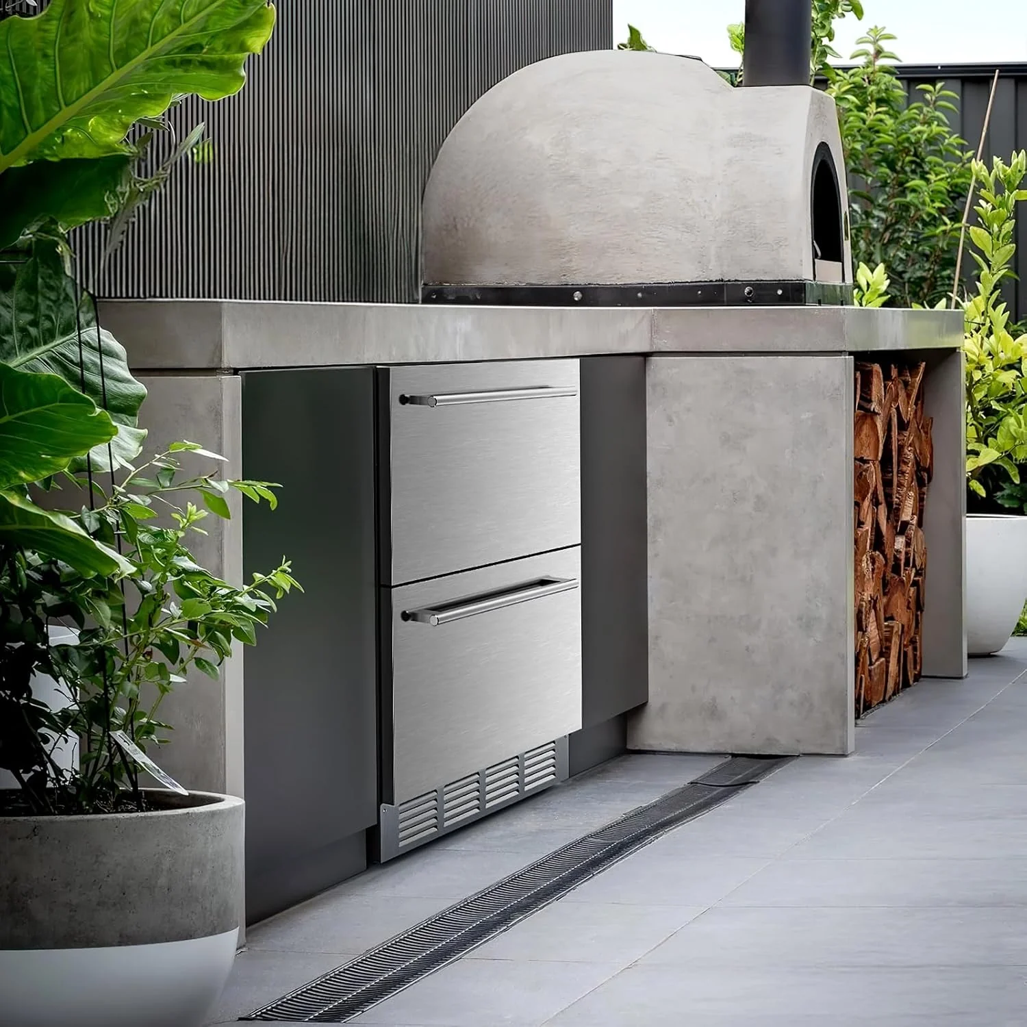Under Counter Refrigerator, 24 Inch Double Drawer Beverage Fridge F58145 - Image 7