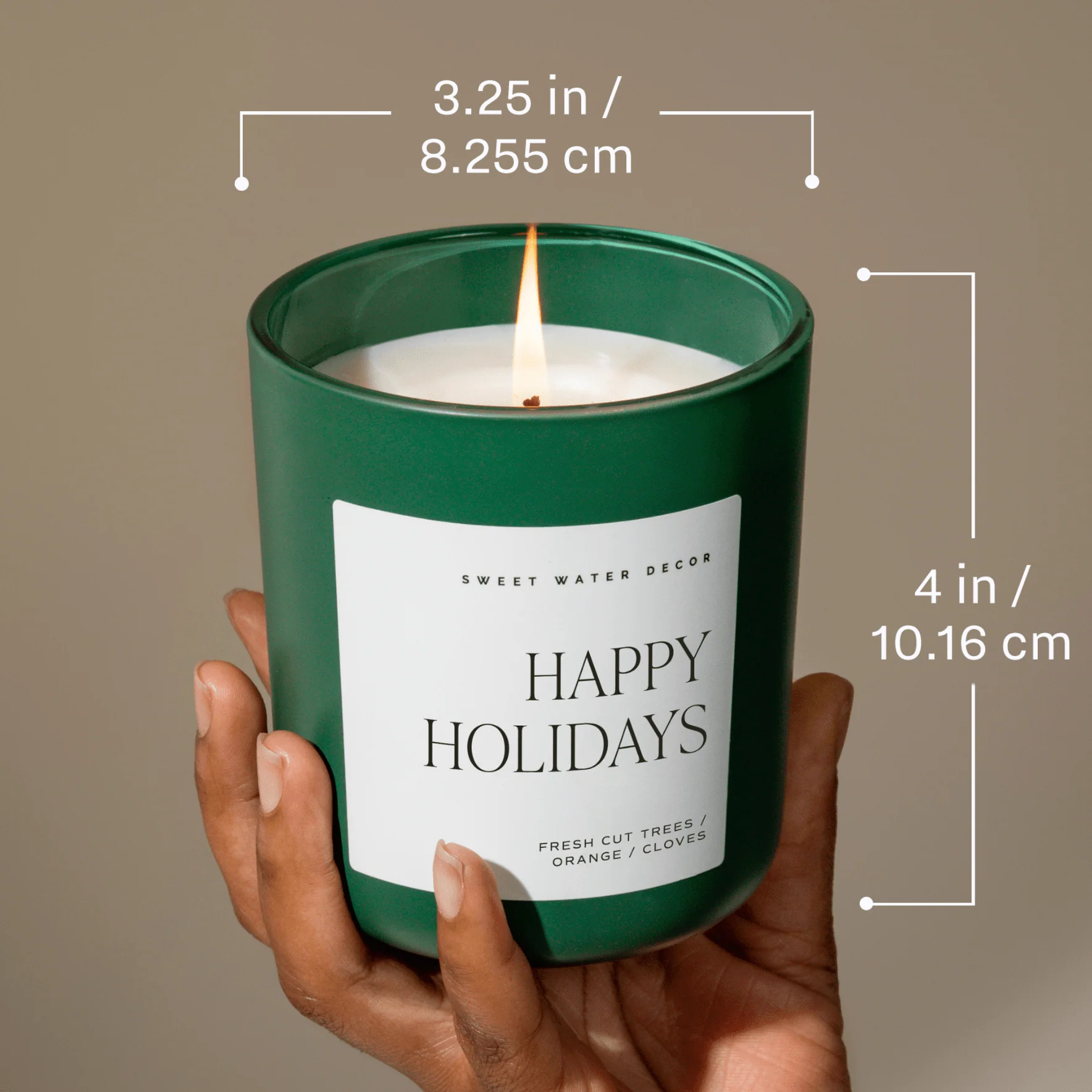 Under the Mistletoe Soy Candle - Green Matte Jar - 15 oz (Fraser Fir) - Image 7