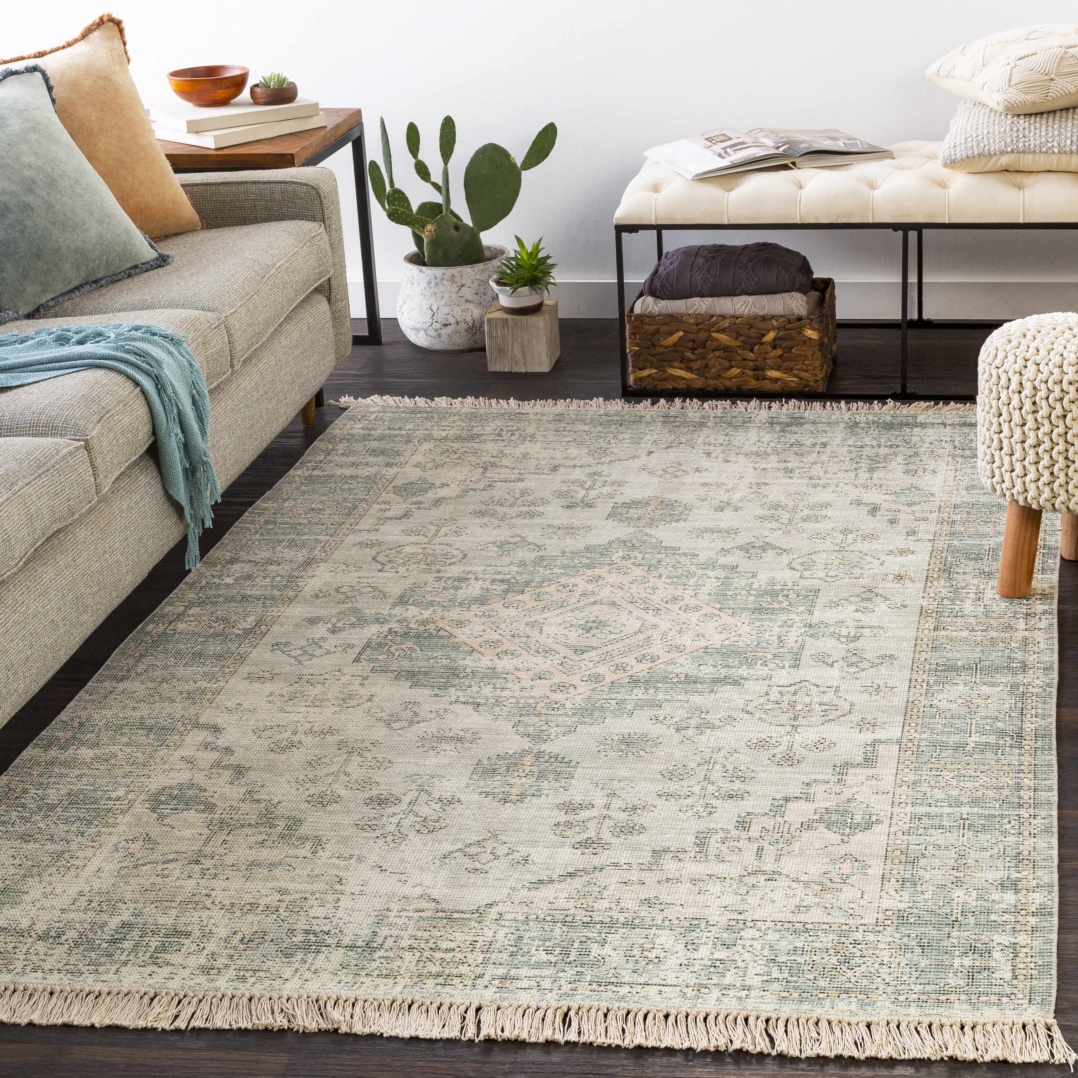 Undy Handmade Cotton-blend Rug - Image 4