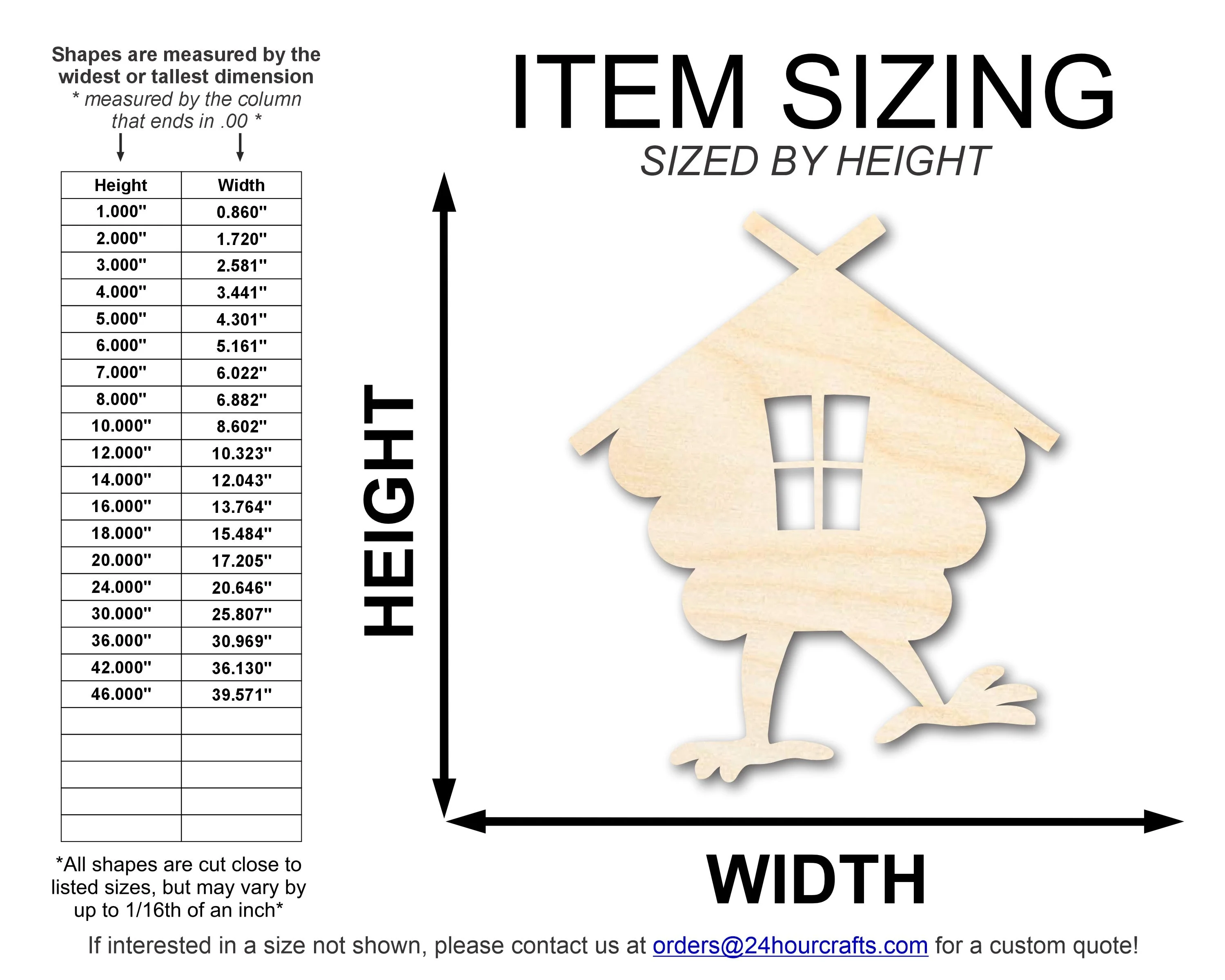 Unfinished Baba Yaga House Wood Cutout Shape | DIY Craft Cutout | up to 46" DIY - Image 2