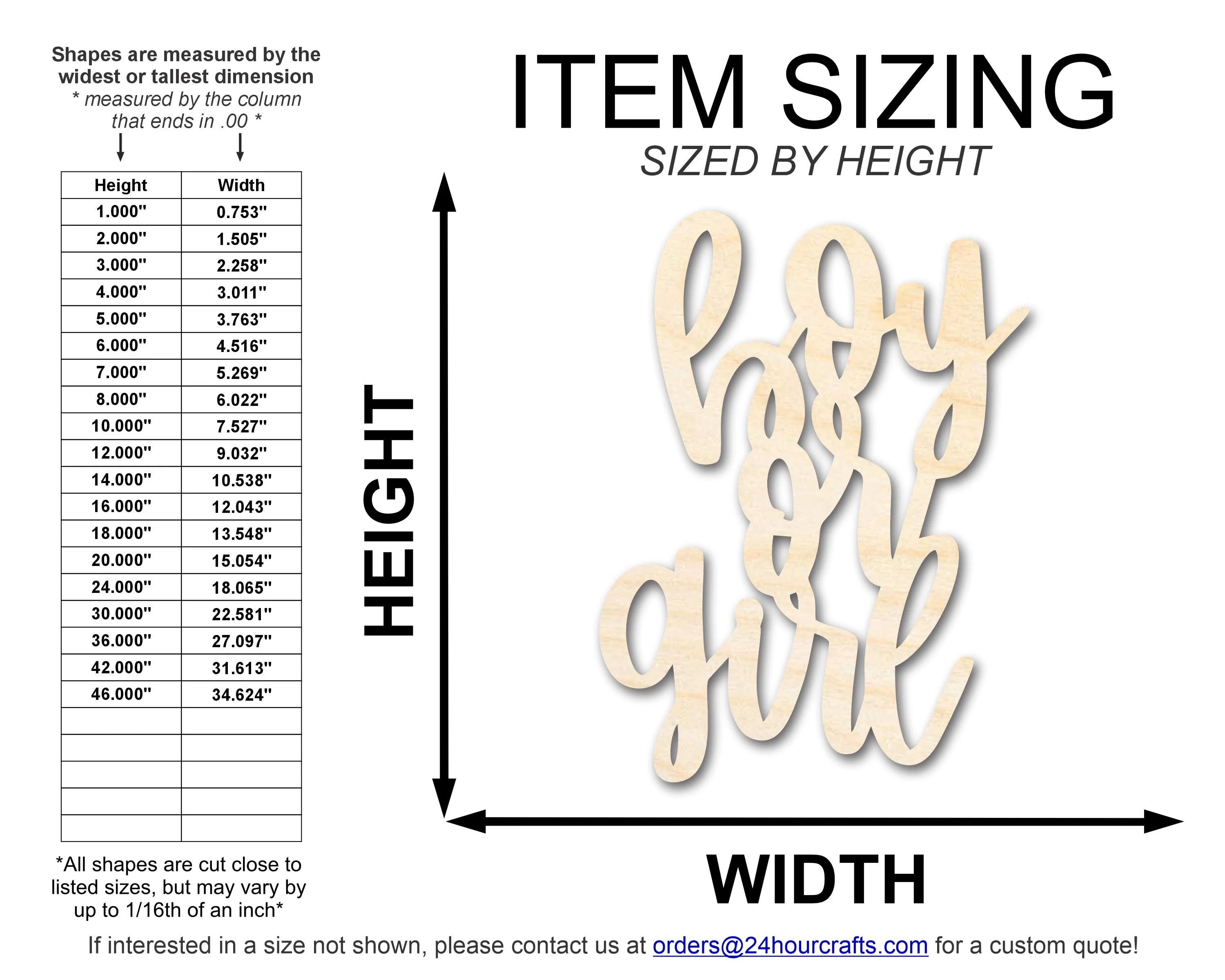 Unfinished Boy or Girl Sign Shape | DIY Craft Cutout | up to 46" DIY - Image 2