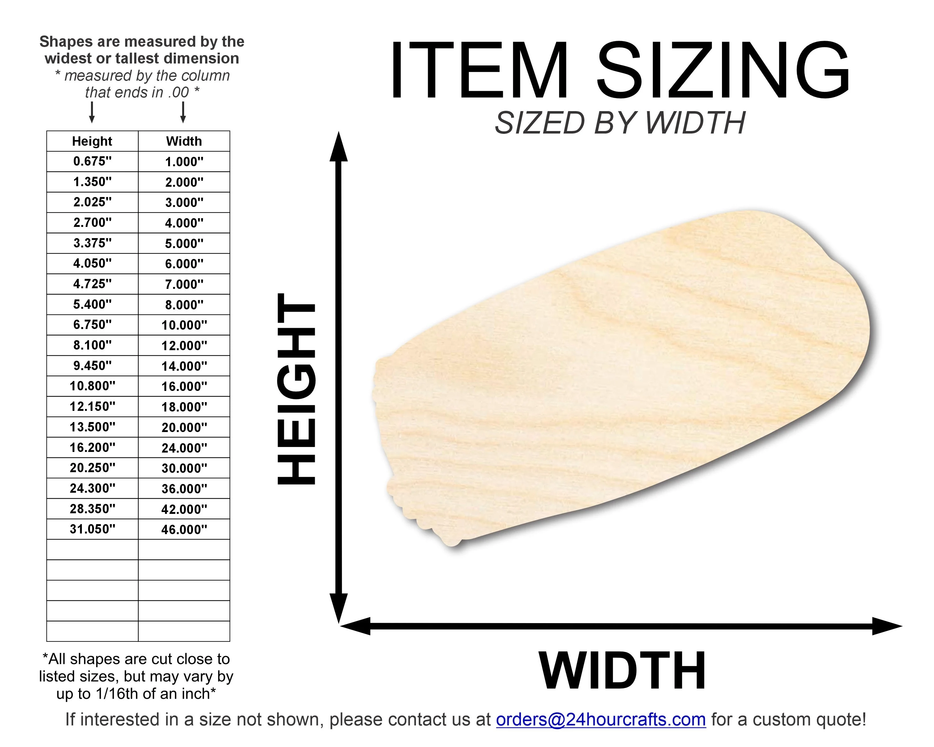 Unfinished Burrito Shape | DIY Craft Cutout | up to 46" DIY - Image 2