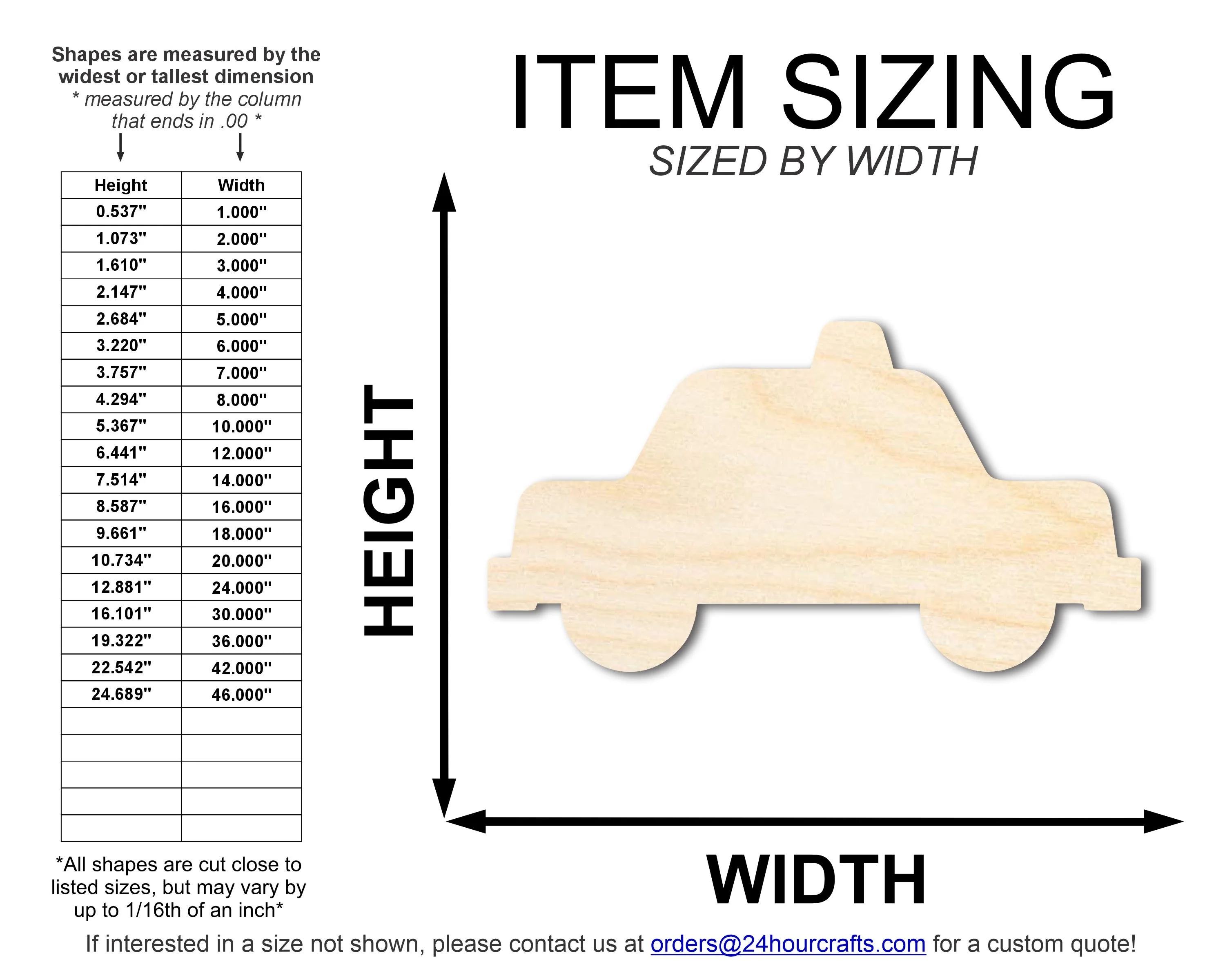 Unfinished Cartoon Police Car Shape | DIY Craft Cutout | up to 46" DIY - Image 2