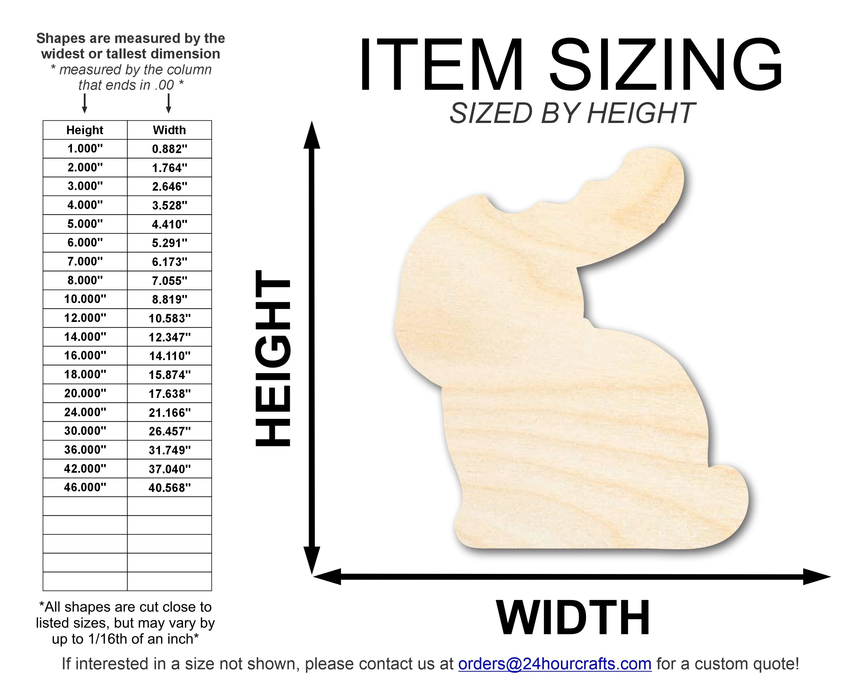 Unfinished Chocolate Bunny Shape | Easter | DIY Craft Cutout | up to 46" DIY - Image 2