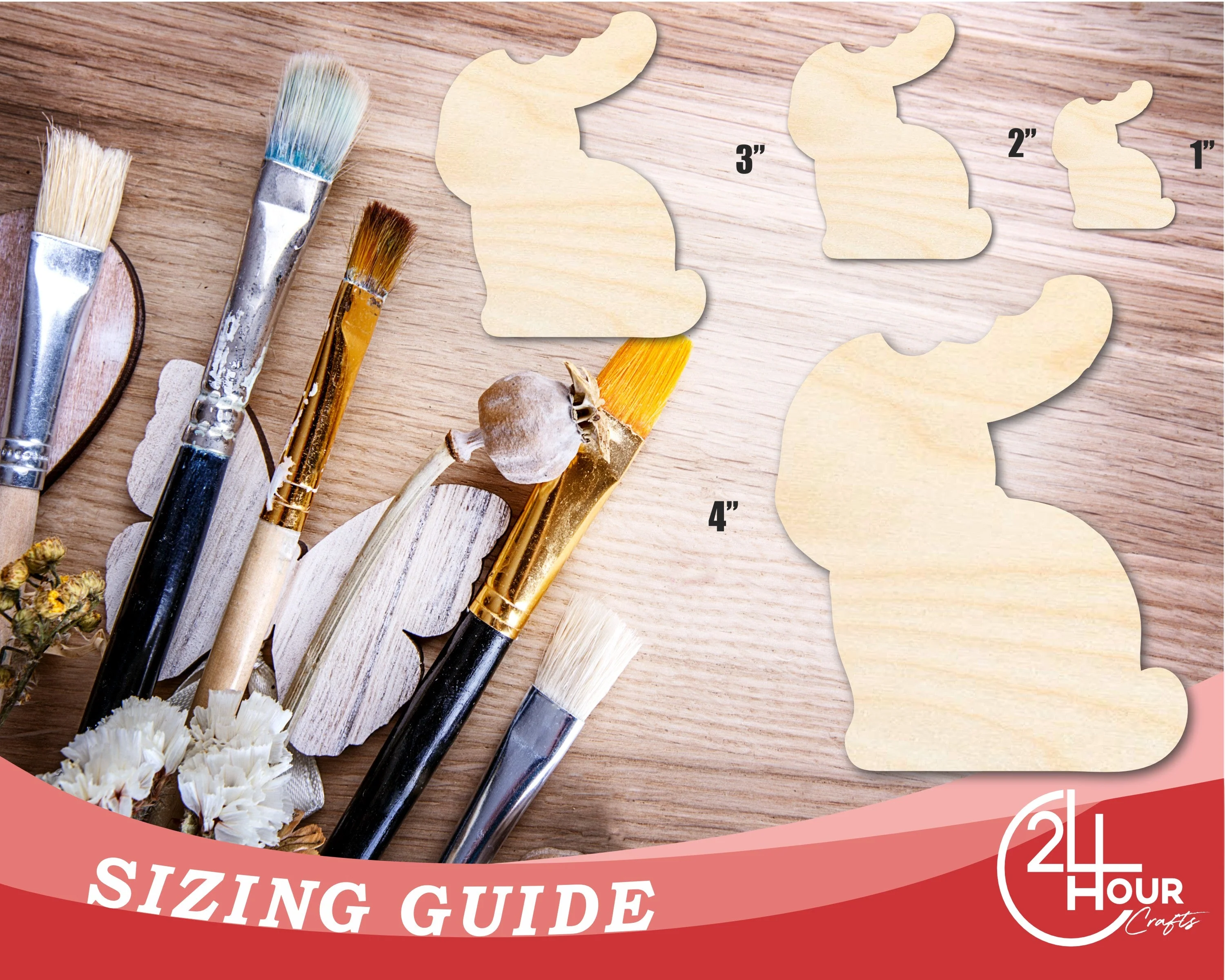 Unfinished Chocolate Bunny Shape | Easter | DIY Craft Cutout | up to 46" DIY - Image 3