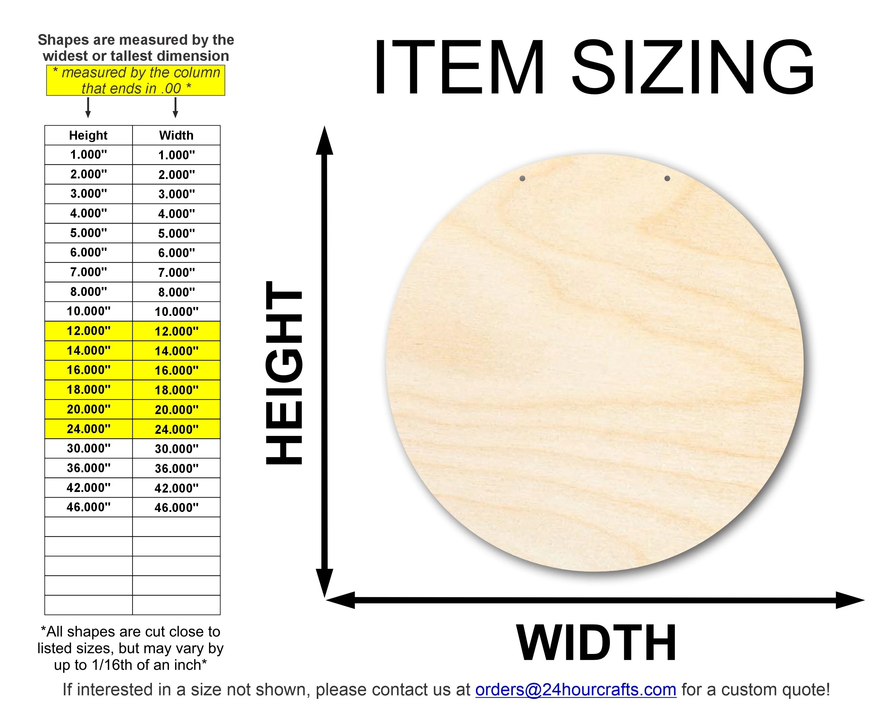 Unfinished Circle Door Hanger | DIY Craft Cutout | Door Hanger | up to 46" DIY - Image 2