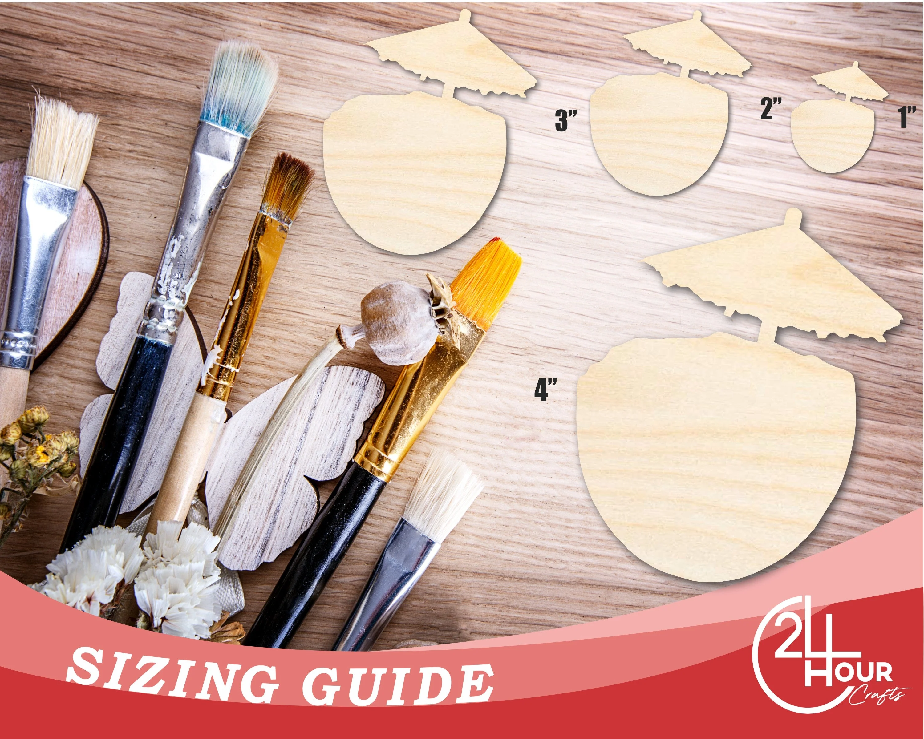 Unfinished Coconut Drink Shape | DIY Craft Cutout | up to 46" DIY - Image 3