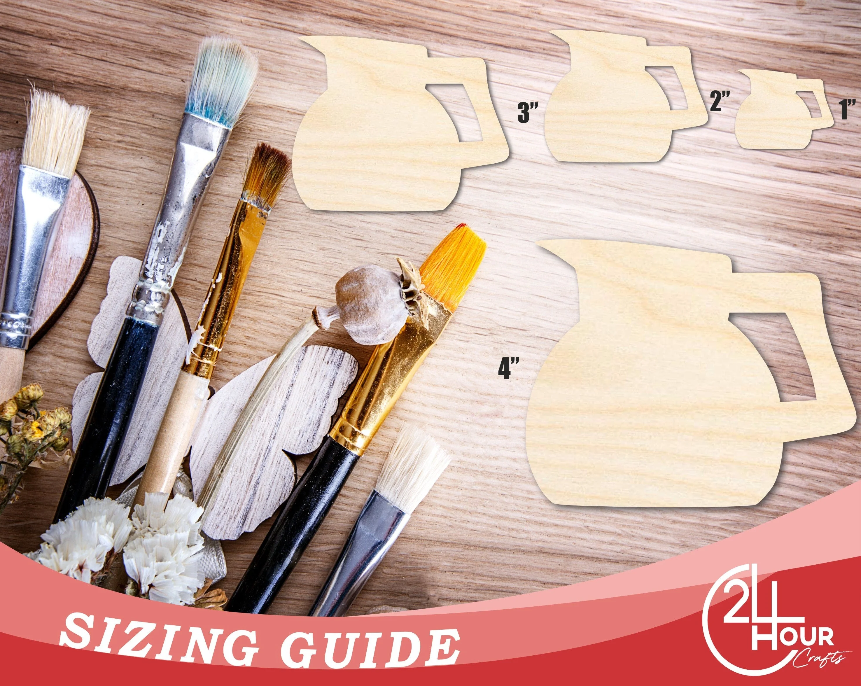 Unfinished Coffee Pot Shape | Craft Cutout | up to 46" DIY - Image 3