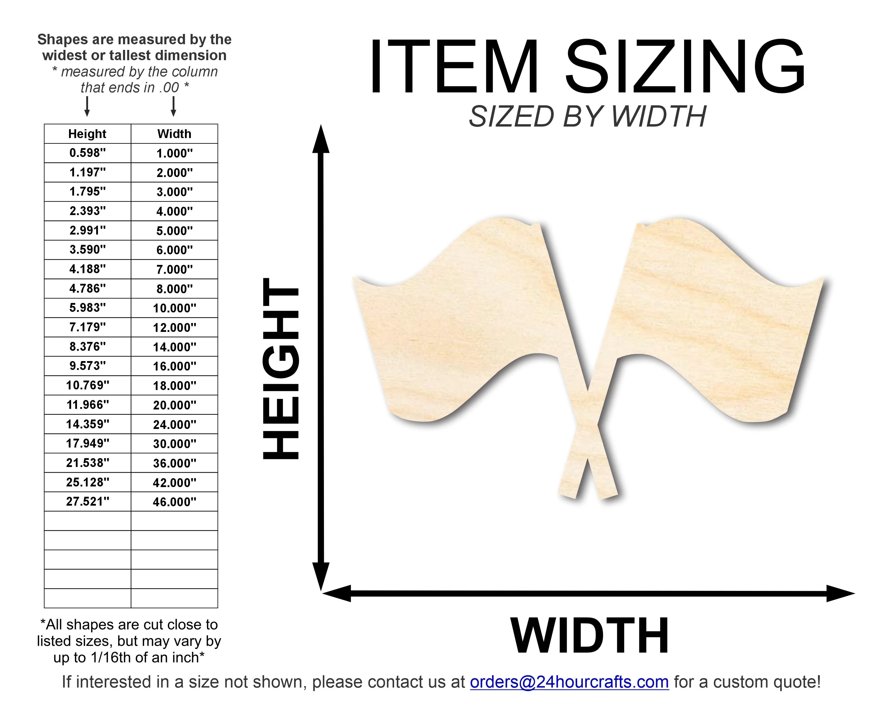 Unfinished Crossed Flags Shape | DIY Craft Cutout | up to 46" DIY - Image 2