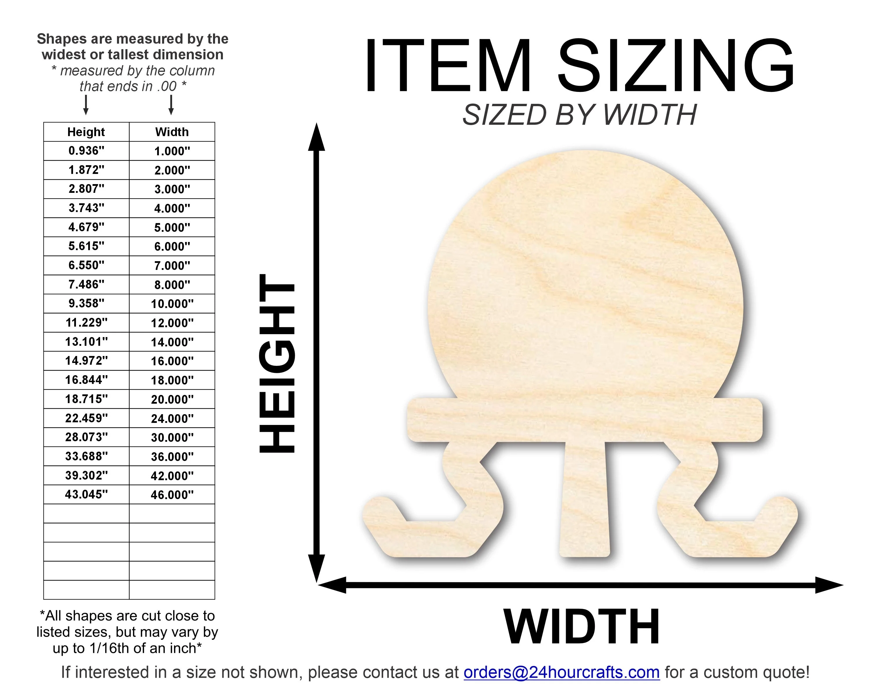 Unfinished Crystal Ball Shape | Craft Cutout | up to 46" DIY - Image 2