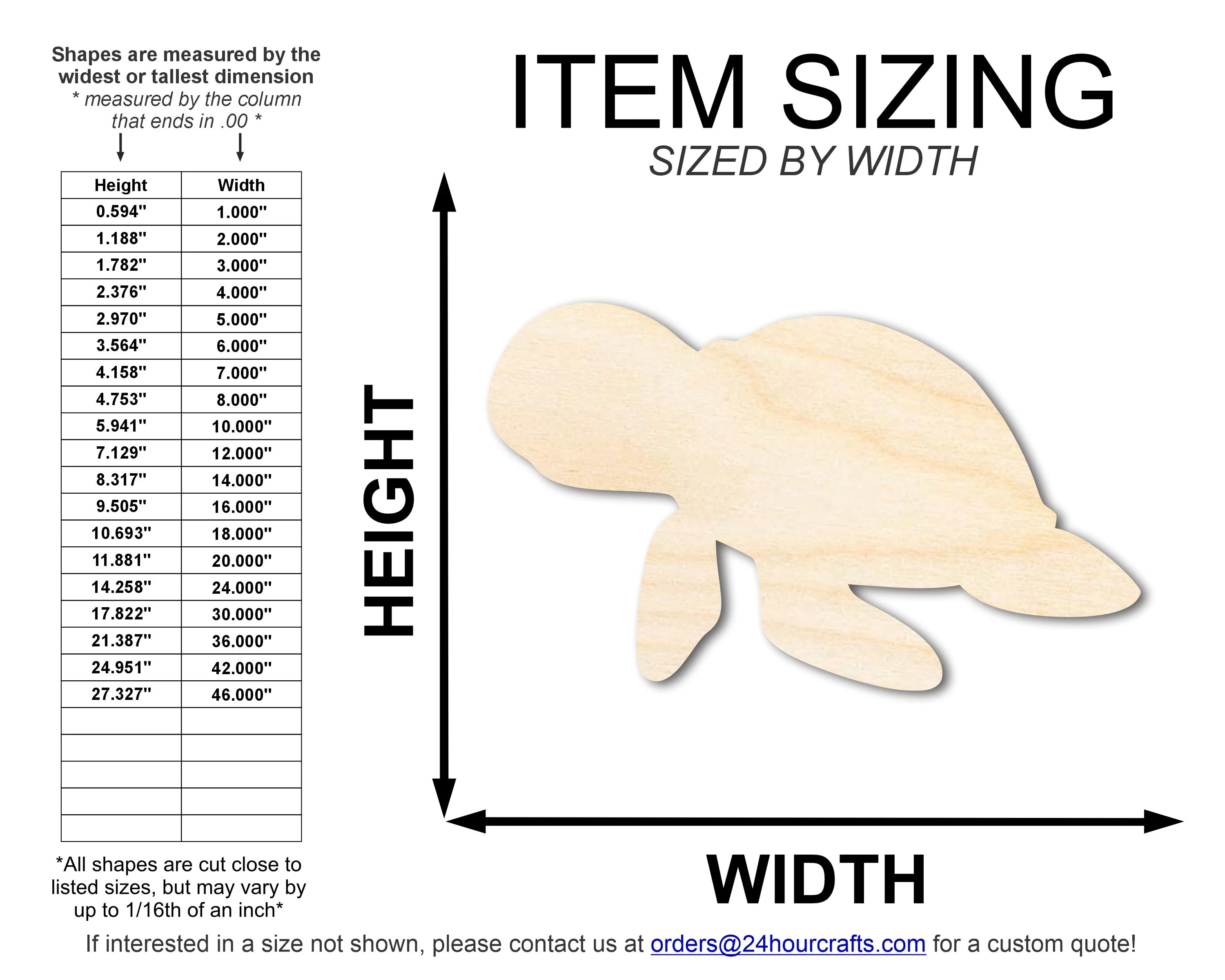 Unfinished Cute Sea Turtle Shape | DIY Craft Cutout | up to 46" DIY - Image 2