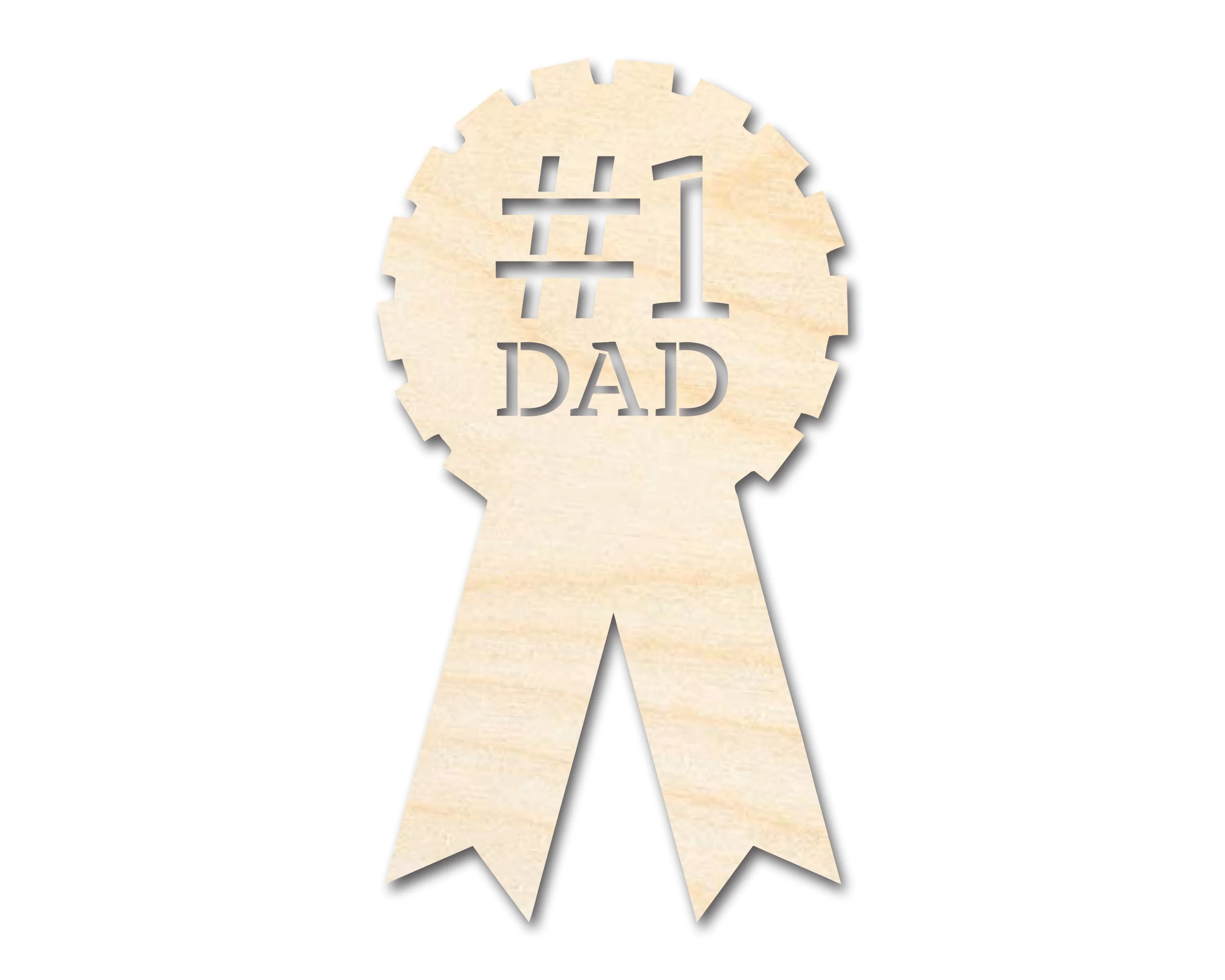 Unfinished Dad Ribbon Shape | DIY Craft Cutout | up to 46" DIY