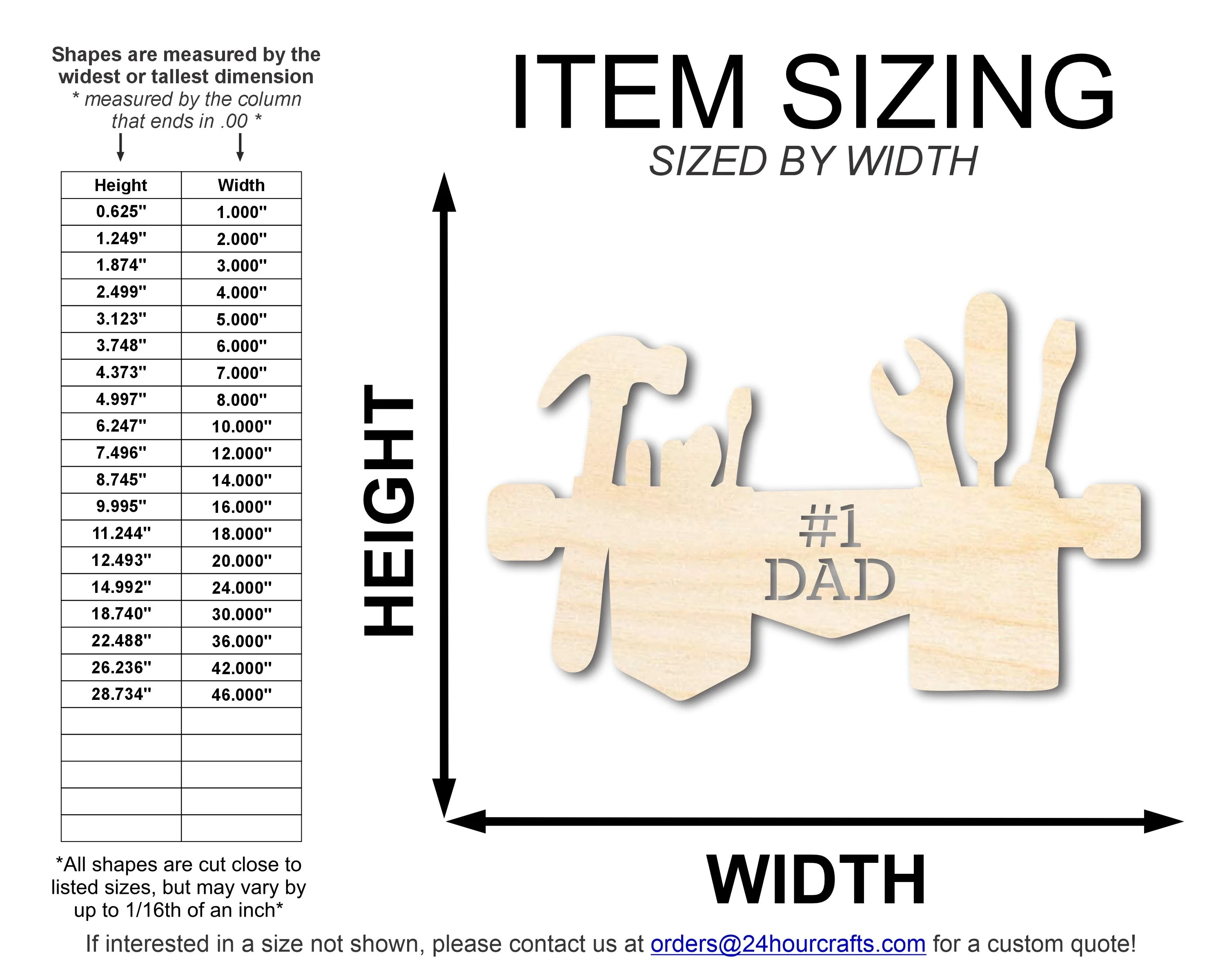 Unfinished Dad Tool Belt Shape | DIY Craft Cutout | up to 46" DIY - Image 2