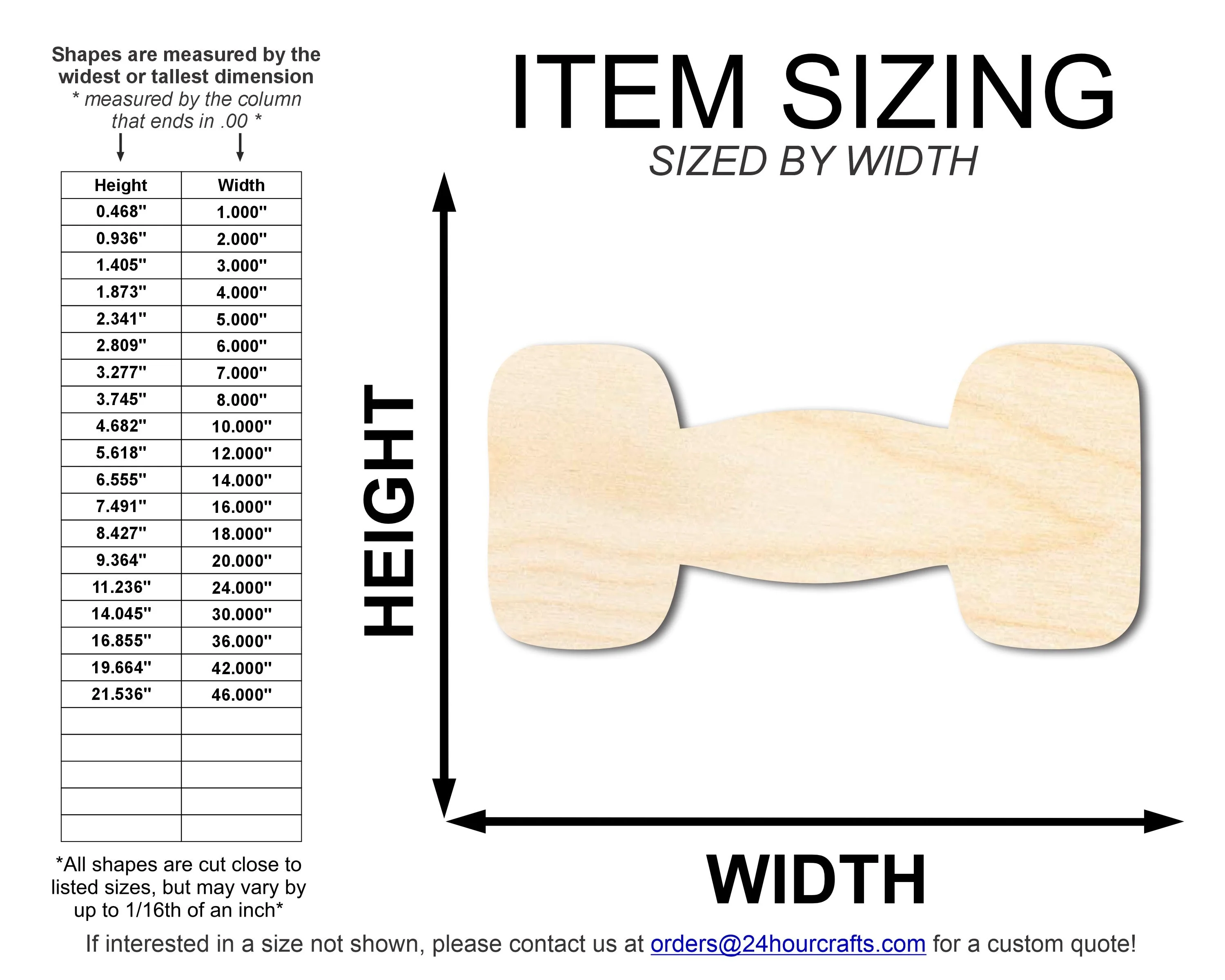 Unfinished Dumbbell Silhouette | DIY Craft Cutout | up to 46" DIY - Image 2
