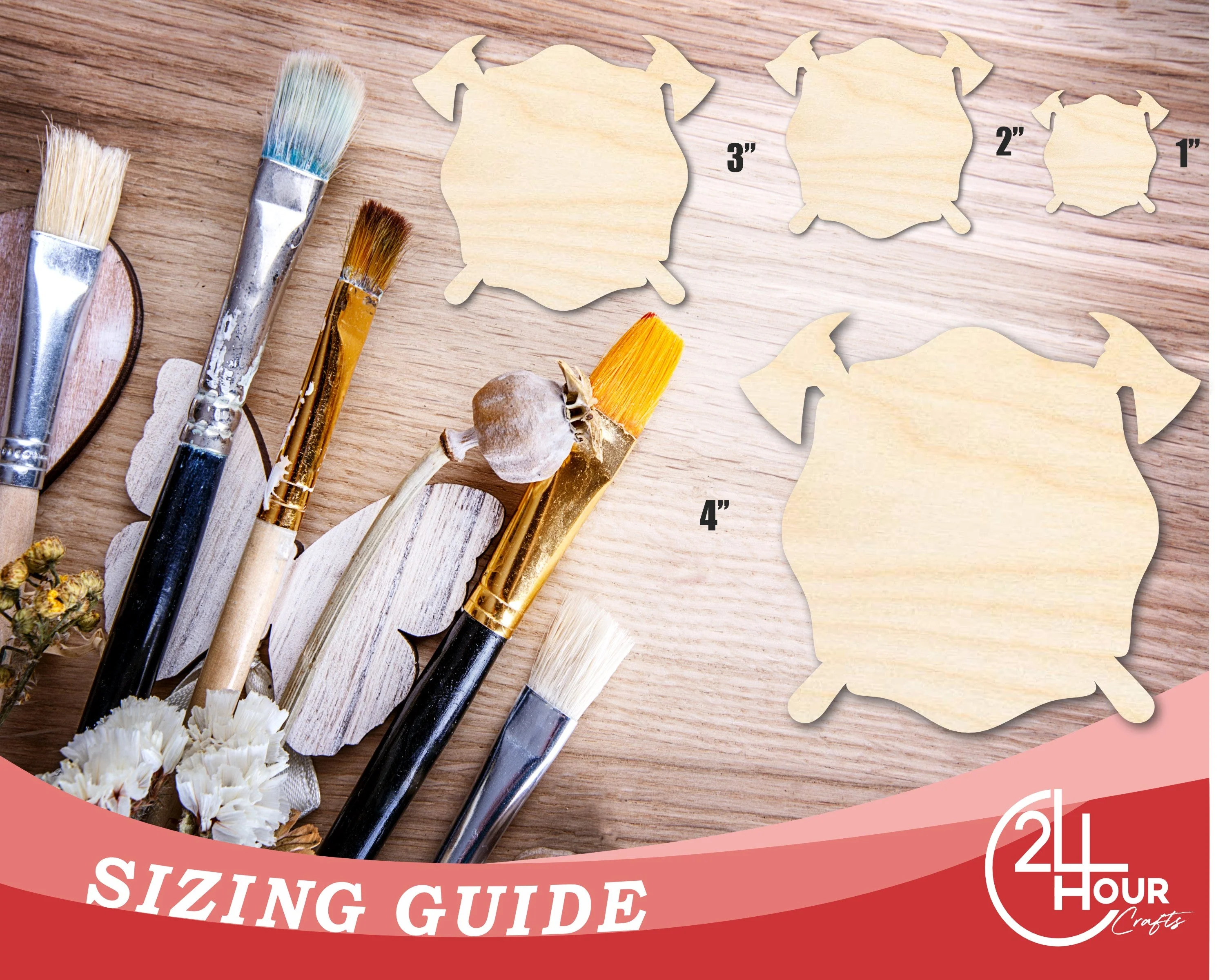 Unfinished Firefighter Symbol Shape | DIY Craft Cutout | up to 46" DIY - Image 3