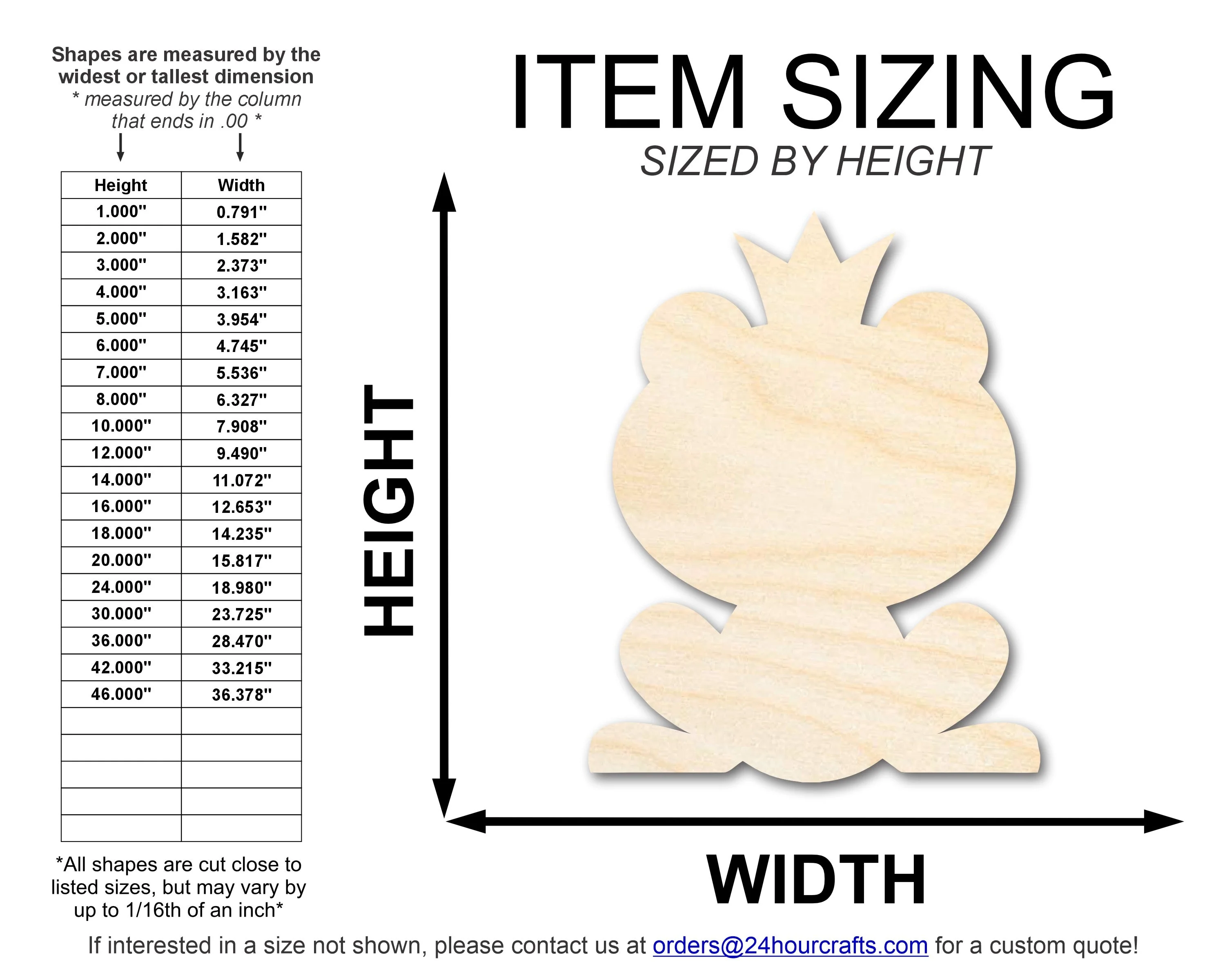 Unfinished Frog Prince Wood Cutout Shape | DIY Craft Cutout | up to 46" DIY - Image 2