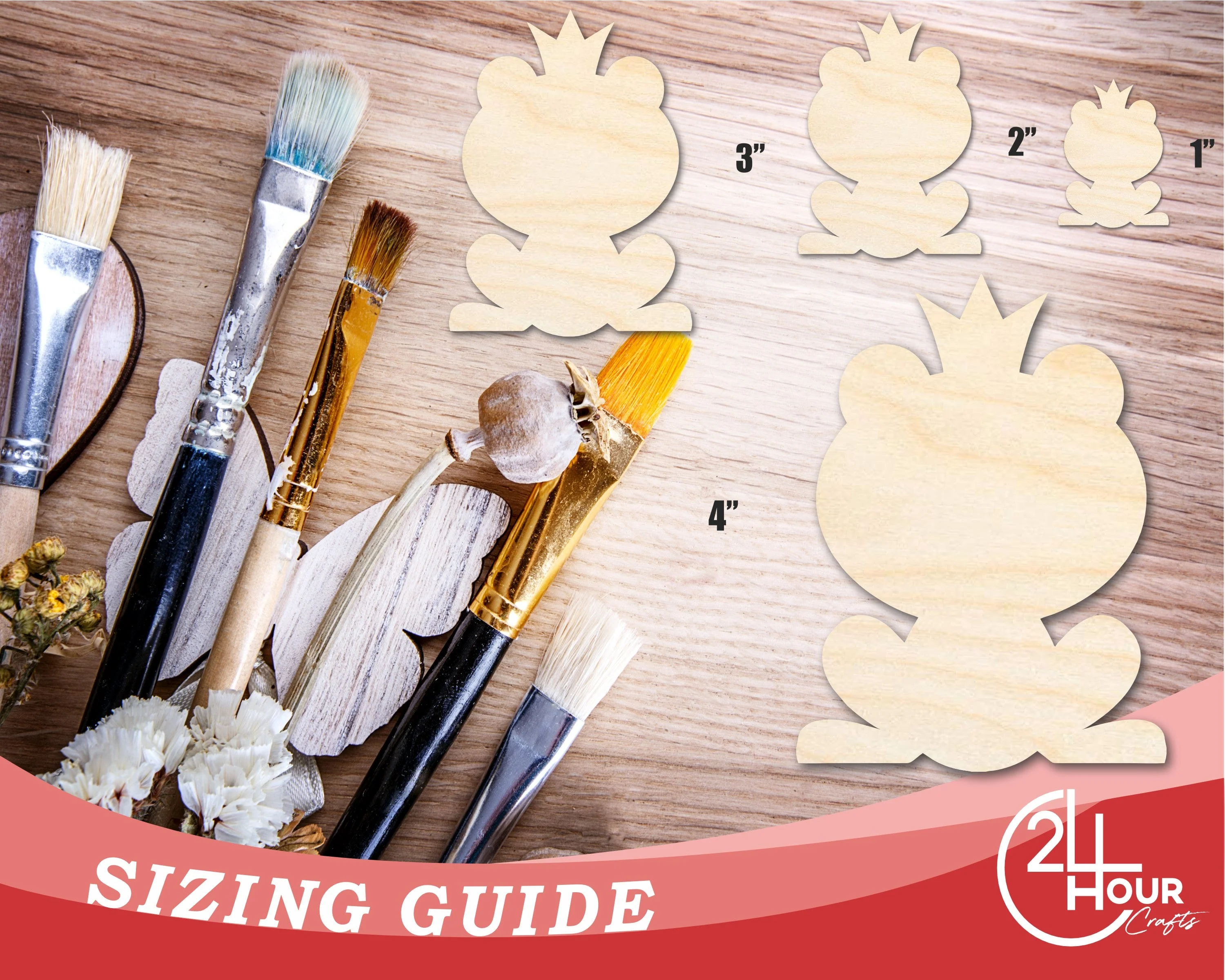 Unfinished Frog Prince Wood Cutout Shape | DIY Craft Cutout | up to 46" DIY - Image 3