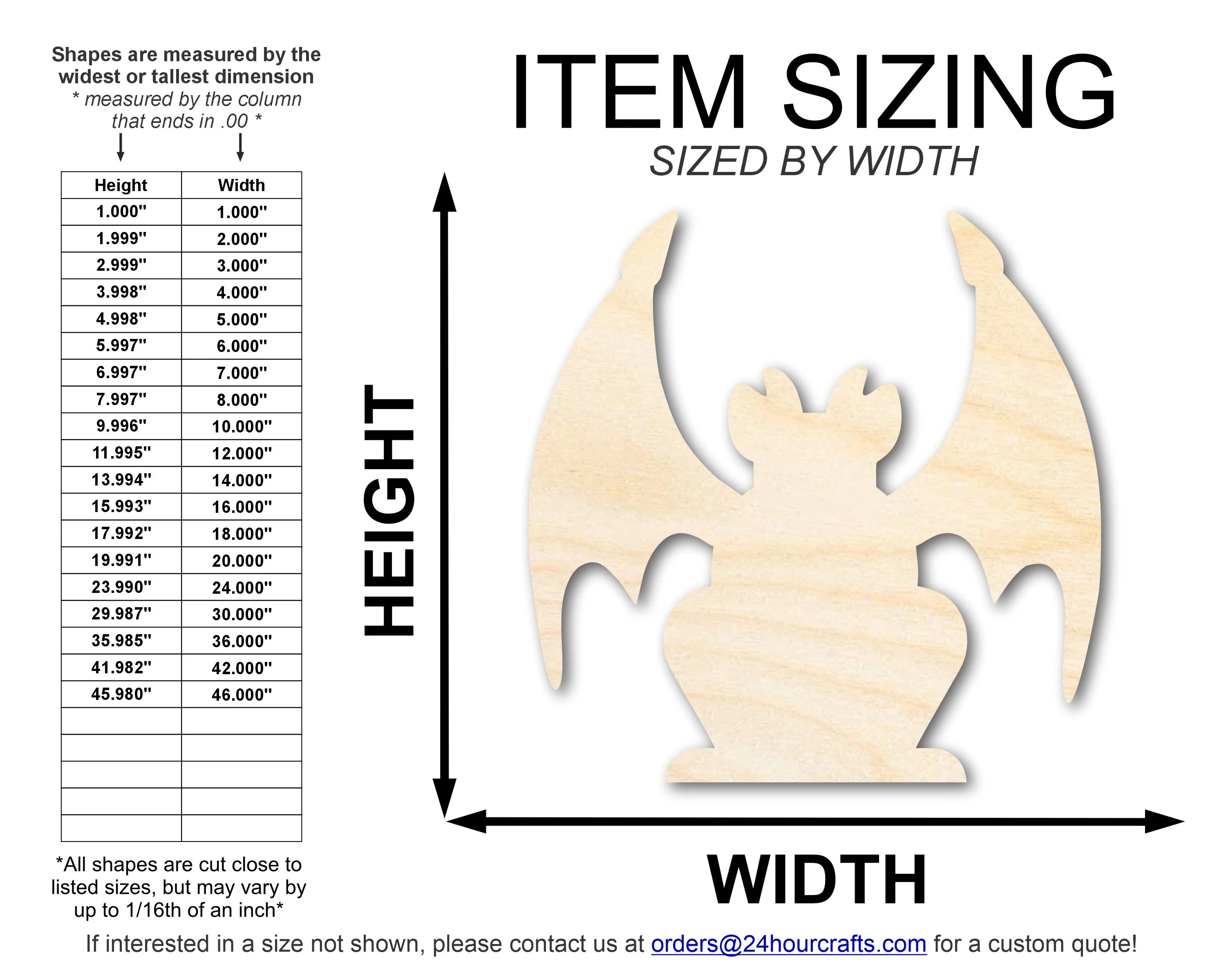 Unfinished Gargoyle Shape | DIY Craft Cutout | up to 46" DIY - Image 2