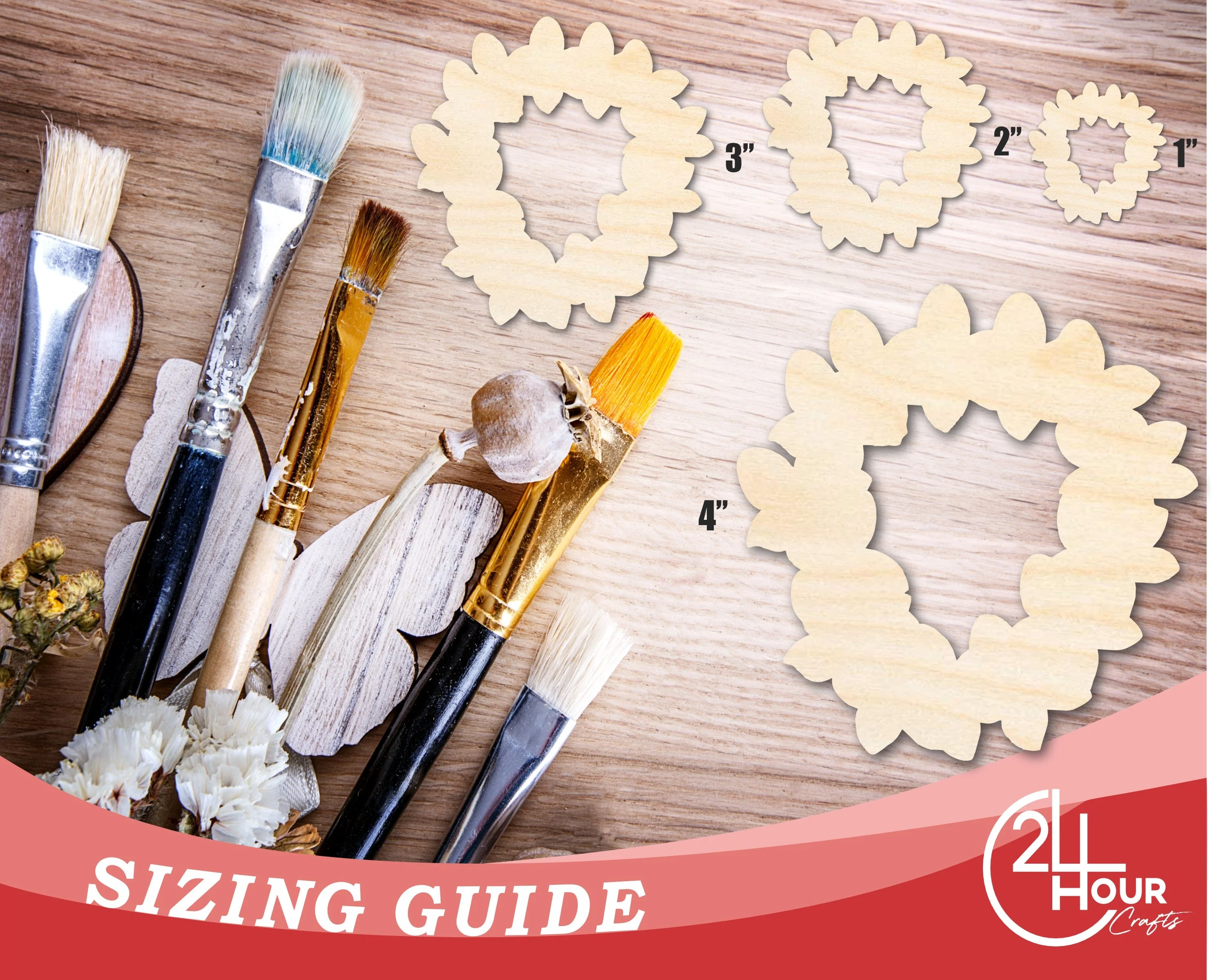 Unfinished Hawaiian Lei Shape | DIY Craft Cutout | up to 46" DIY - Image 3