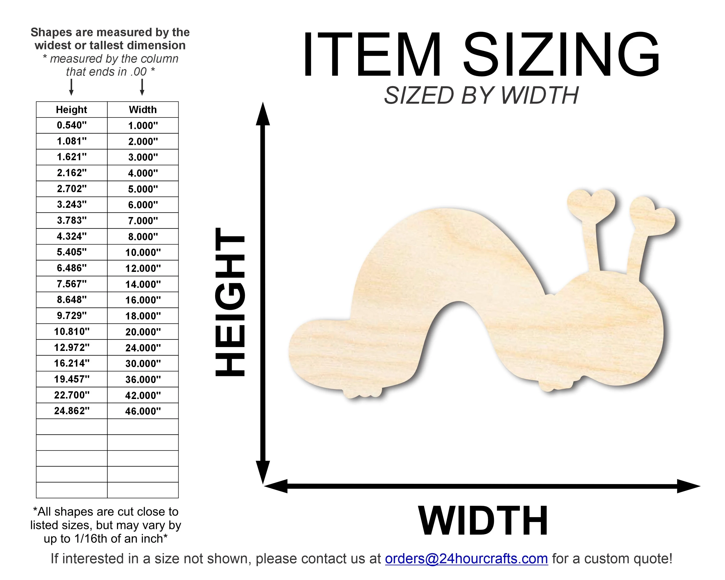 Unfinished Heart Caterpillar Shape | DIY Craft Cutout | up to 46" DIY - Image 2