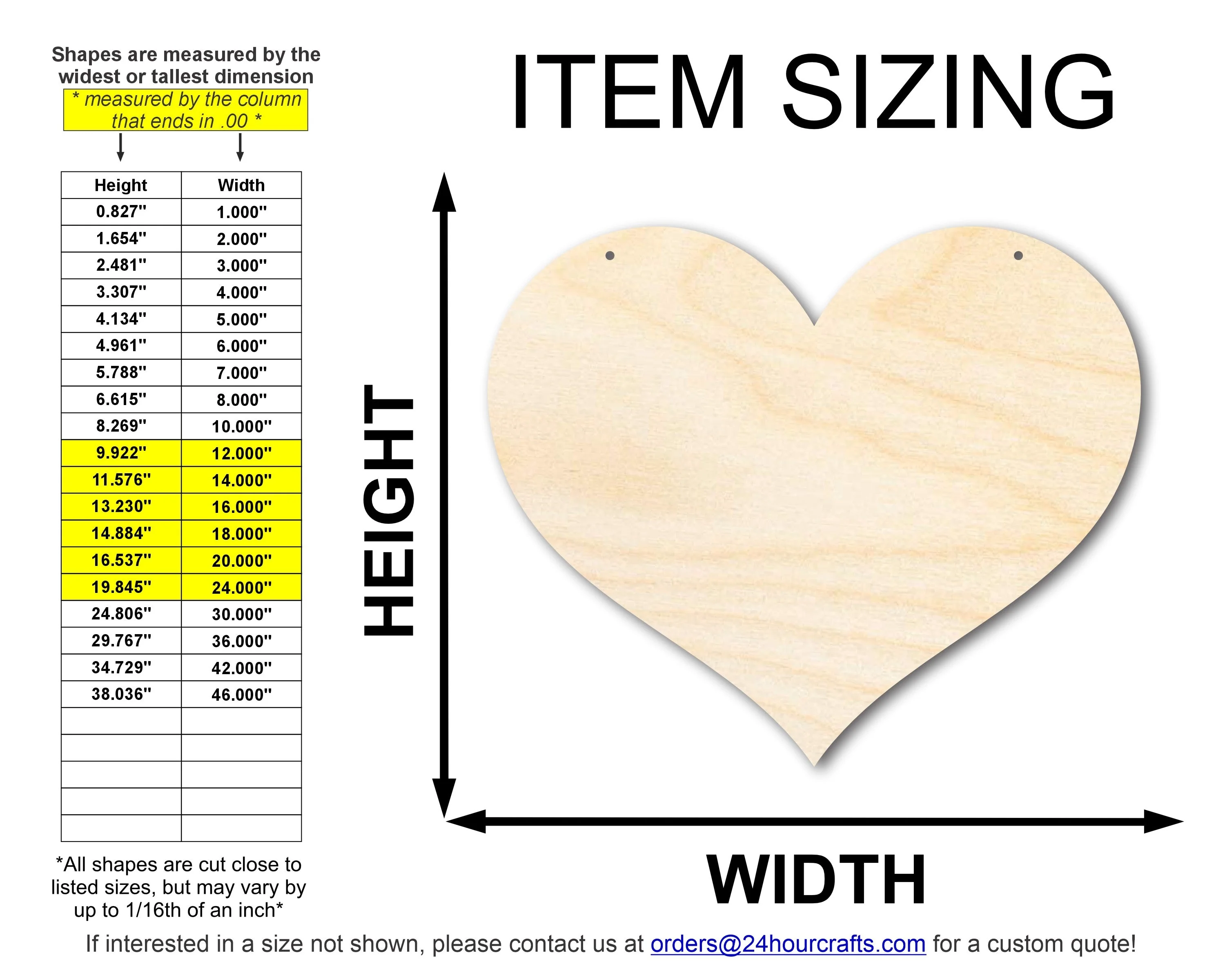 Unfinished Heart Door Hanger | DIY Craft Cutout | Door Hanger | up to 46" DIY - Image 2