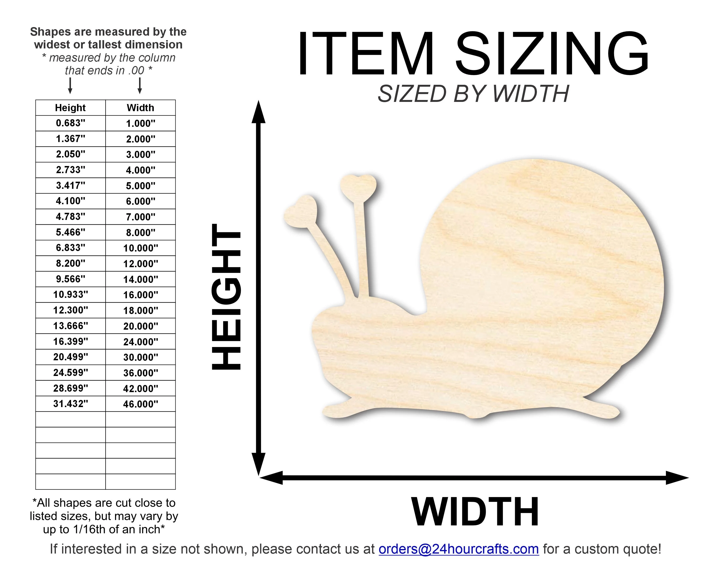 Unfinished Heart Snail Shape | DIY Craft Cutout | up to 46" DIY - Image 2