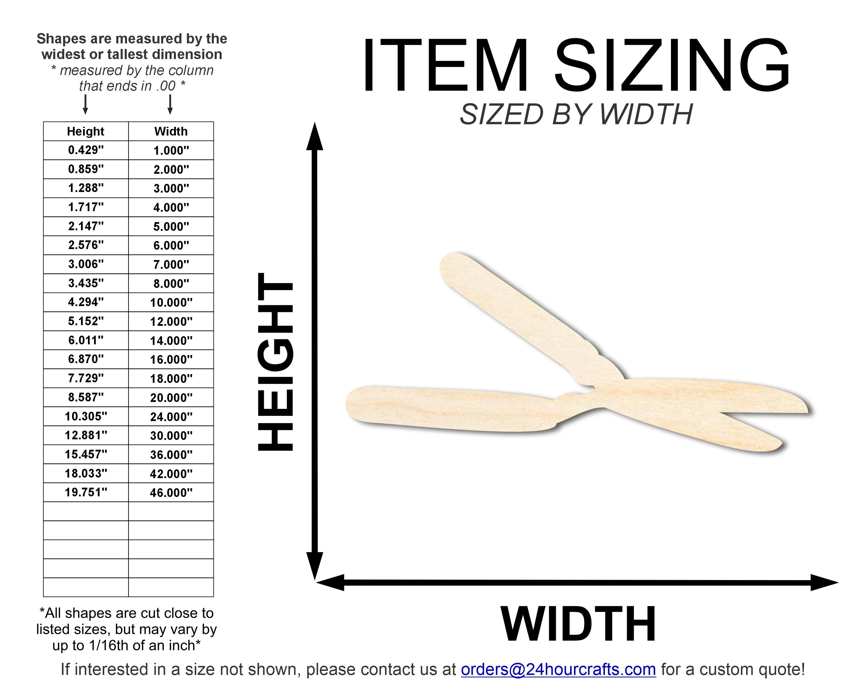 Unfinished Hedge Shears Shape | DIY Craft Cutout | up to 46" DIY - Image 2