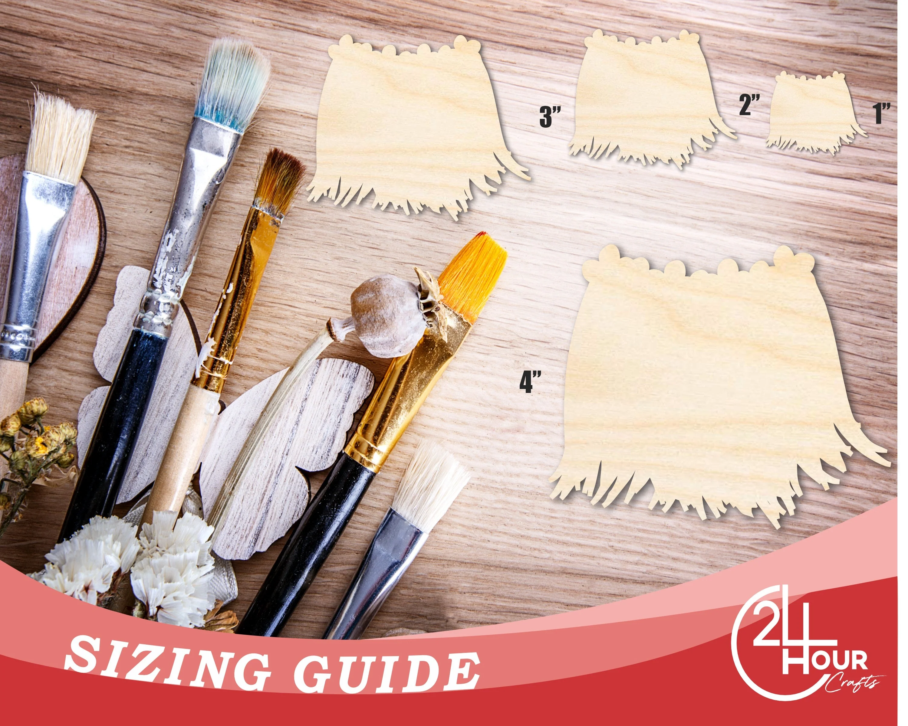 Unfinished Hula Grass Skirt Shape | DIY Craft Cutout | up to 46" DIY - Image 3