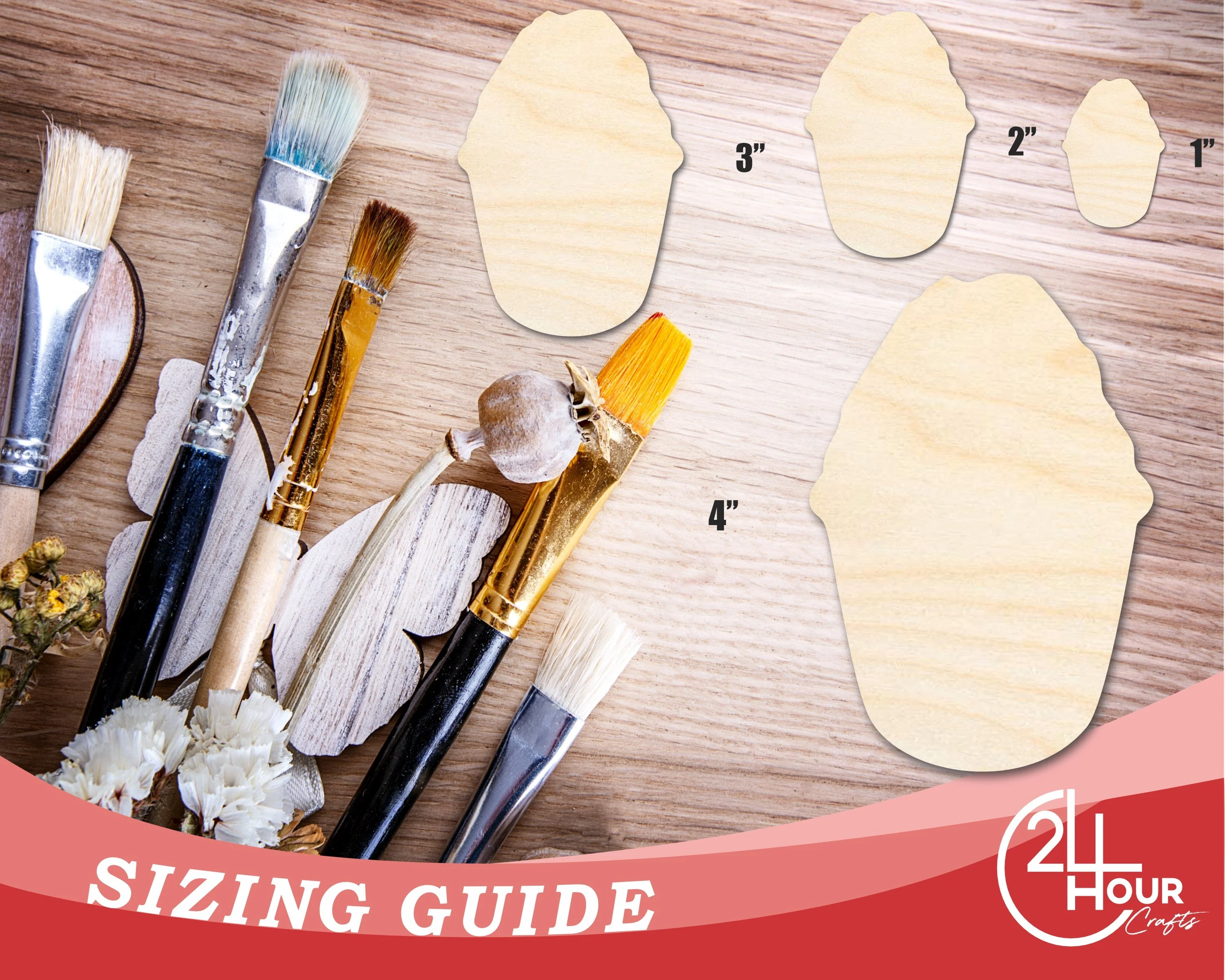 Unfinished Italian Shaved Ice Shape | DIY Craft Cutout | up to 46" DIY - Image 3